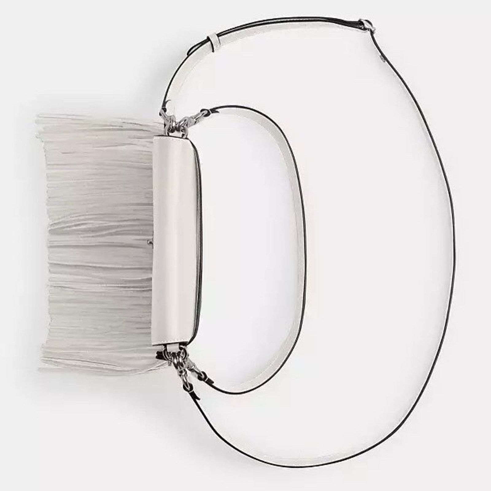 Coach NWT Coach 1964 Fringe Glovetann Leather Crossbody Bag Chalk Size ONE SIZE - 12 Thumbnail