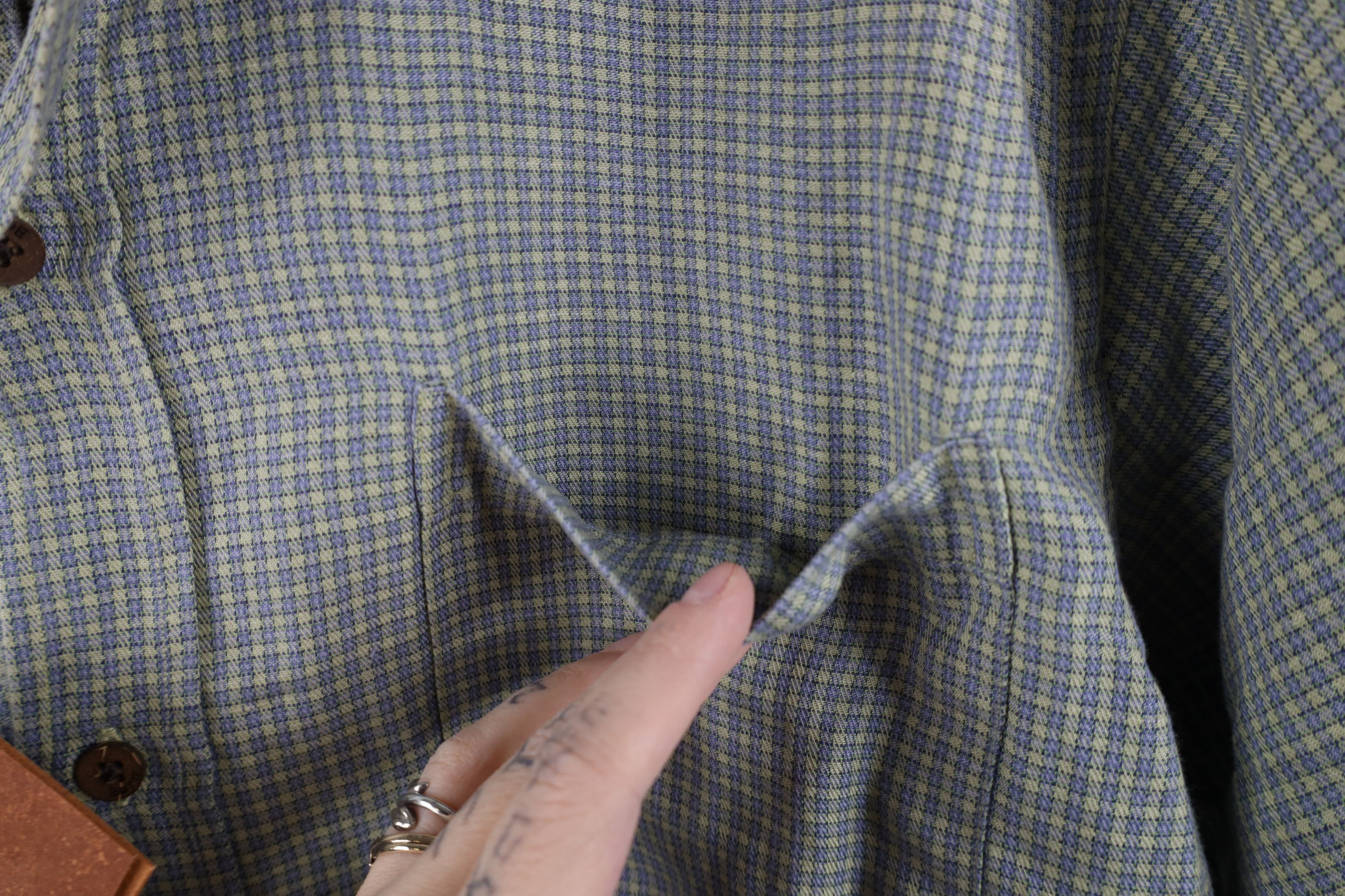 Born New Born Bamboo Short Sleeve Collared Button Shirt Plaid Size US M / EU 48-50 / 2 - 6 Thumbnail