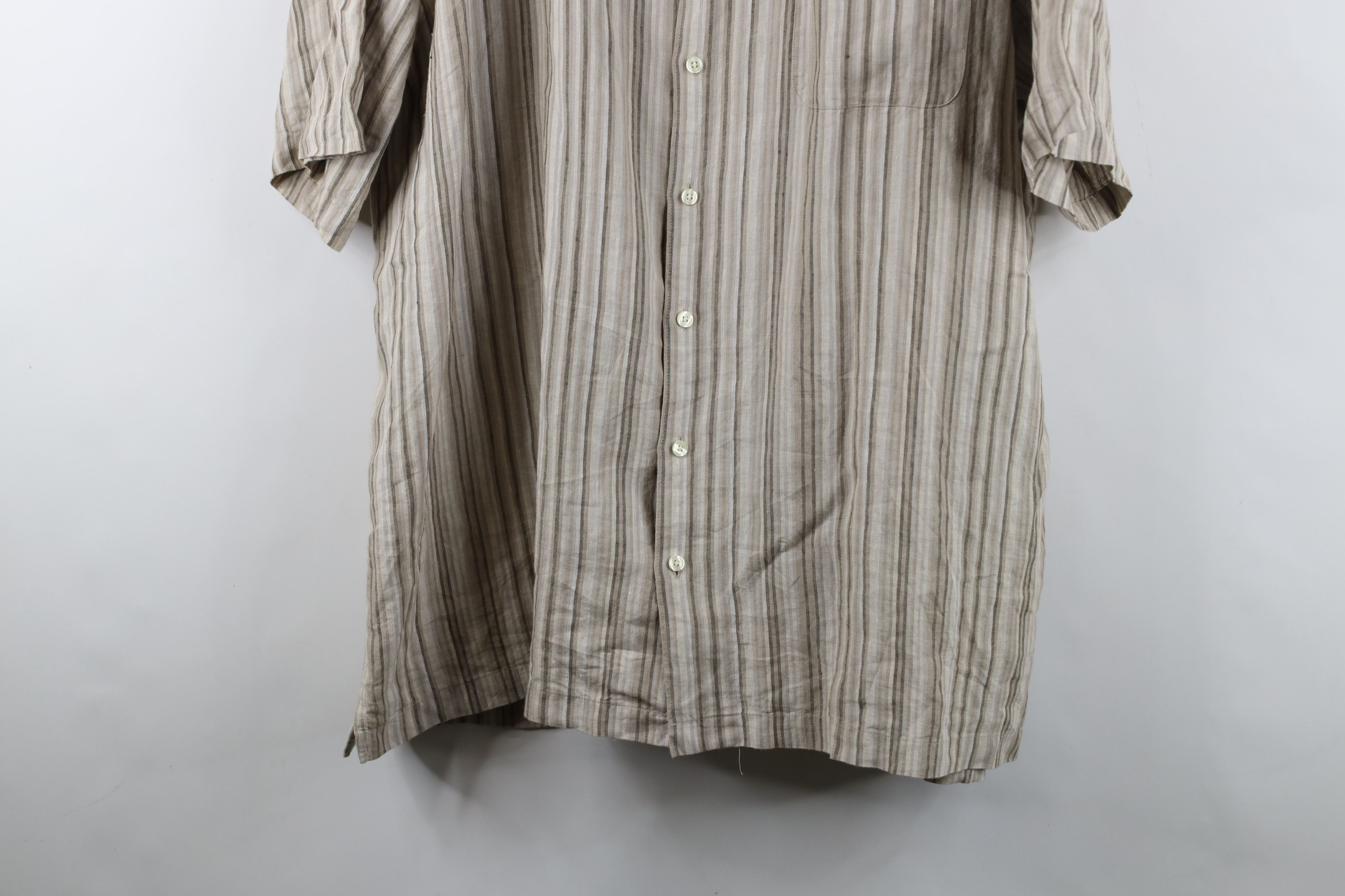 Vintage Vintage 90s Y2K Streetwear Linen Short Sleeve Button Shirt Size US XXL / EU 58 / 5 - 3 Thumbnail