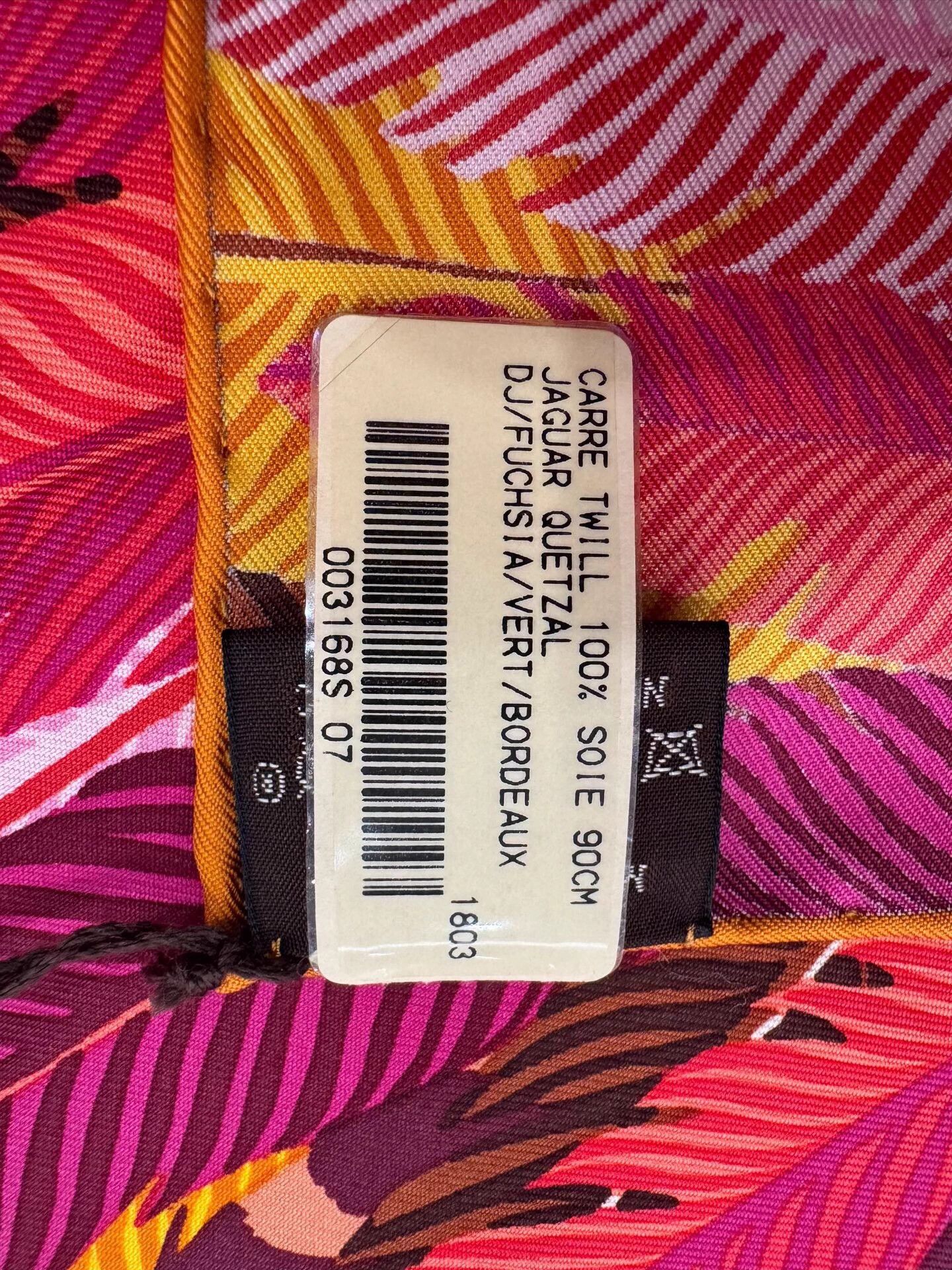 Hermes Hermes Crest Jaguar Pink Silk Scarf Size ONE SIZE - 8 Thumbnail