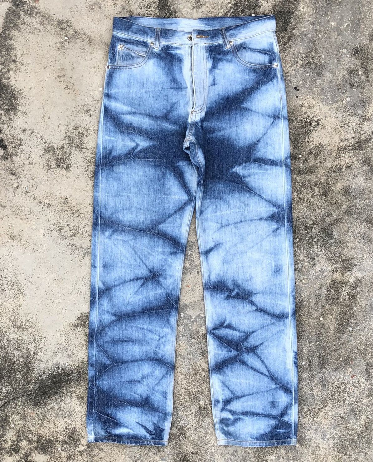Japanese Brand Vintage Japanese Style Tie Dye Denim Pants Size US 33 - 3 Thumbnail