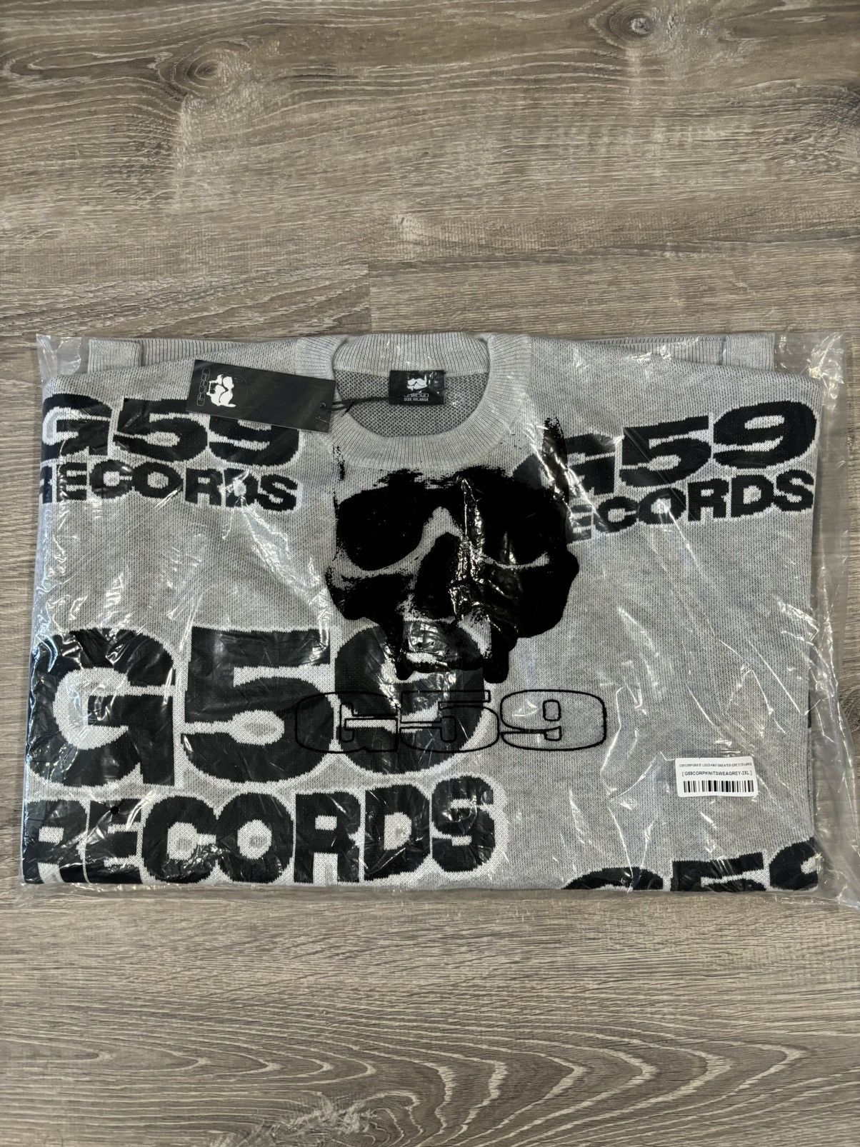 image of G59 Records G59 Corporate Logo Sweater Grey, Men's (Size 2XL)