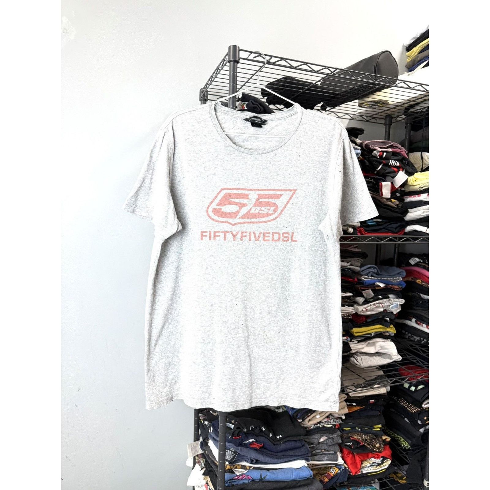 55DSL Vintage 55DSL Distressed Diesel T Shirt Size US L / EU 52-54 / 3 - 1 Thumbnail