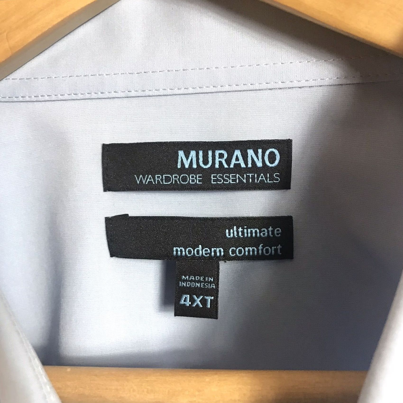 Murano Murano Utility Shirt Mens 4XLT Big Tall Light Blue Button Up Roll-Up Sleeves NEW Size US XXL / EU 58 / 5 - 2 Thumbnail
