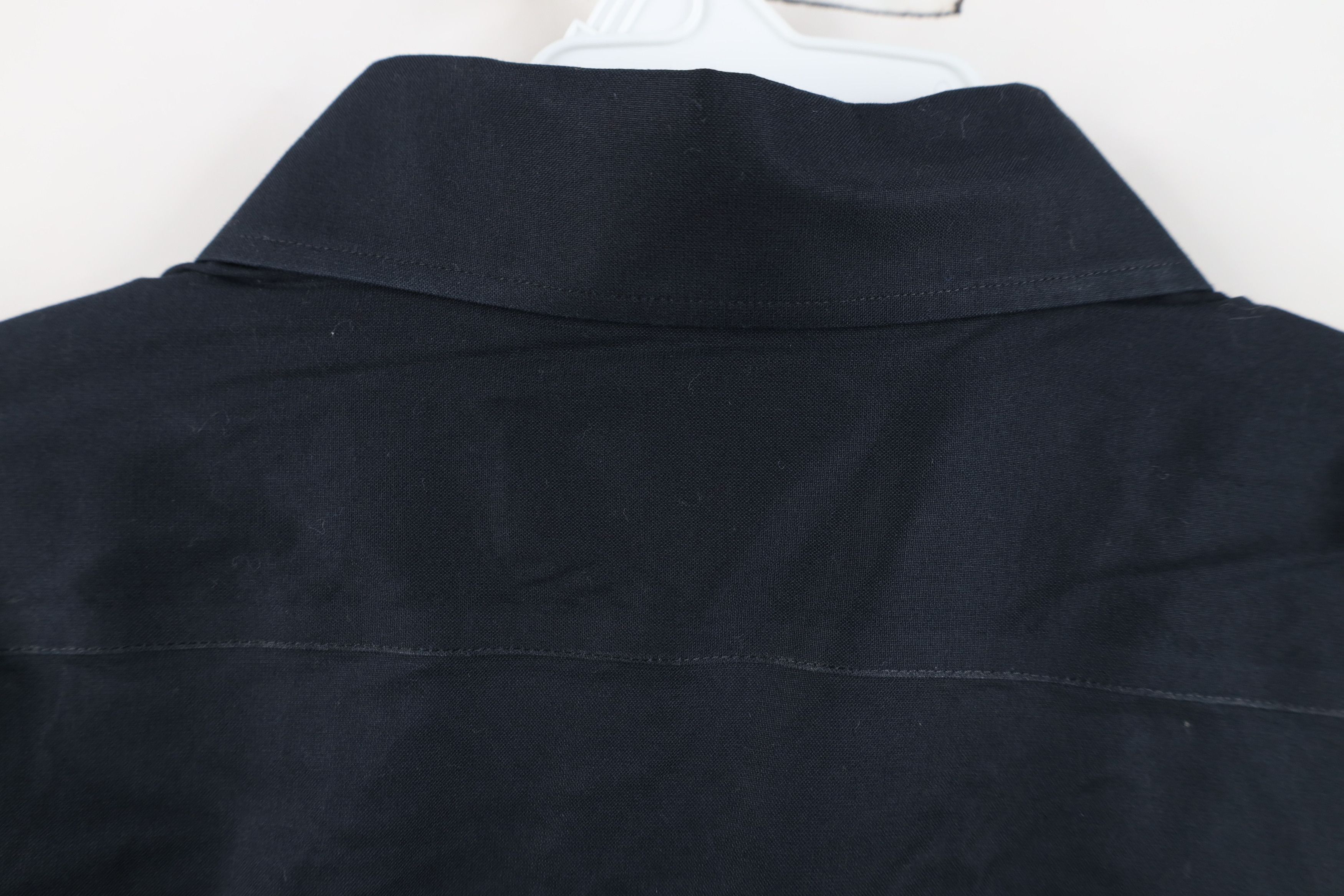 Vintage Lorenzo Uomo Trim Fit The Perfect Black Shirt Collared Shirt Size US M / EU 48-50 / 2 - 8 Thumbnail