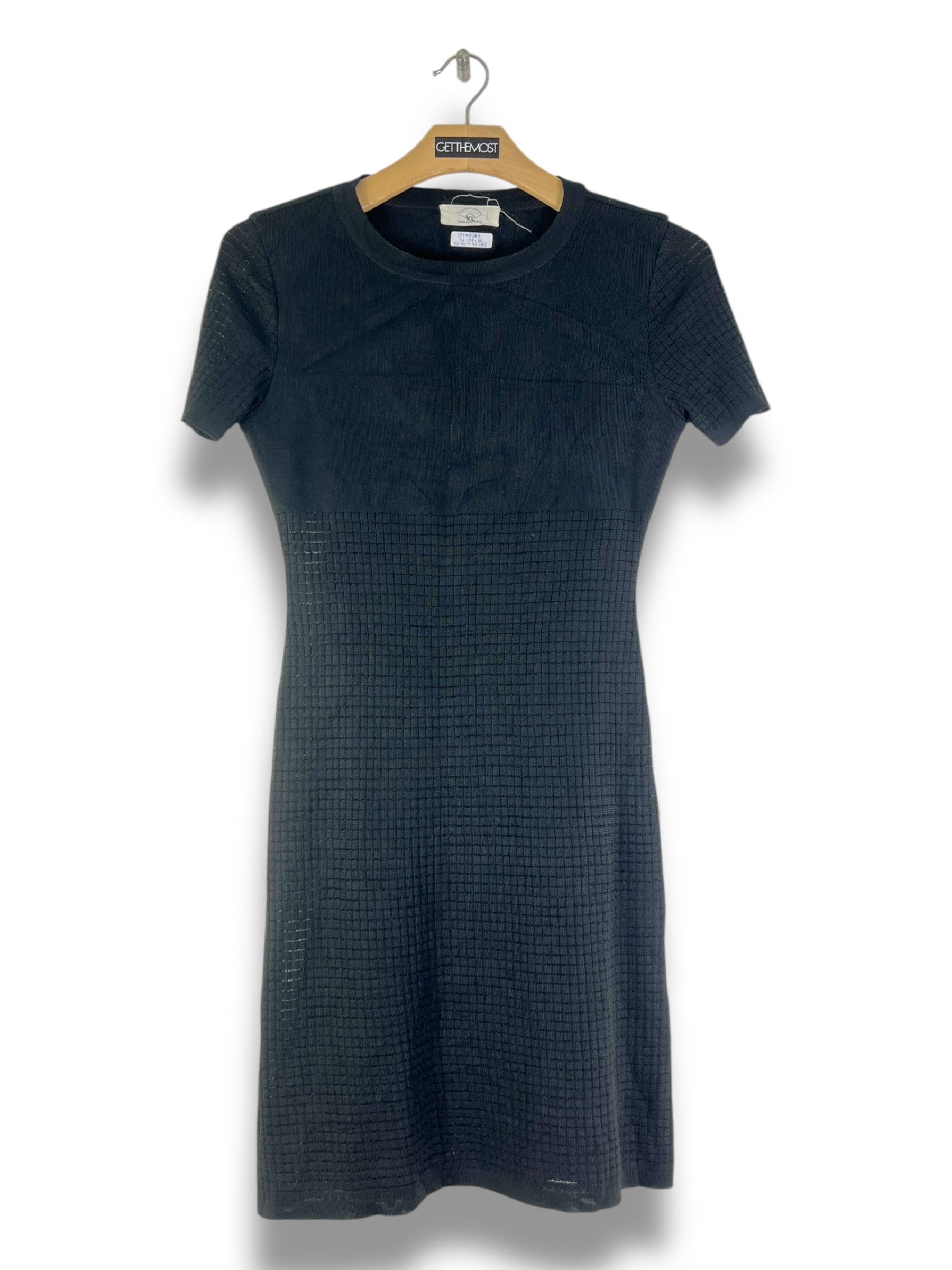 Karl Lagerfeld Karl Lagerfeld Black Midi Dress (38) GTMP245 Size S / US 4 / IT 40 - 1 Thumbnail
