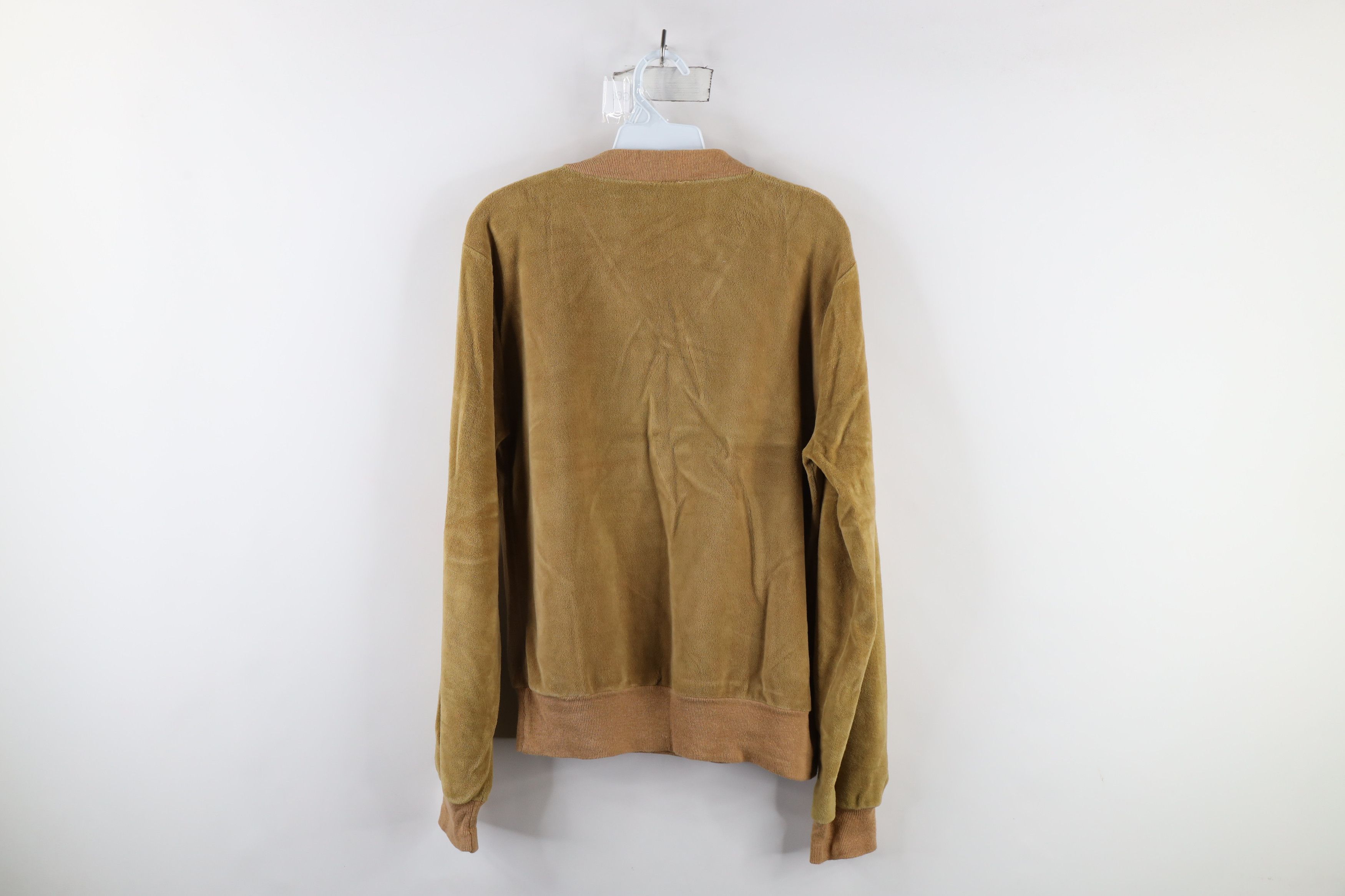 Vintage Vintage 70s Streetwear Blank Terry Cloth V-Neck Sweater USA Size US L / EU 52-54 / 3 - 10 Thumbnail
