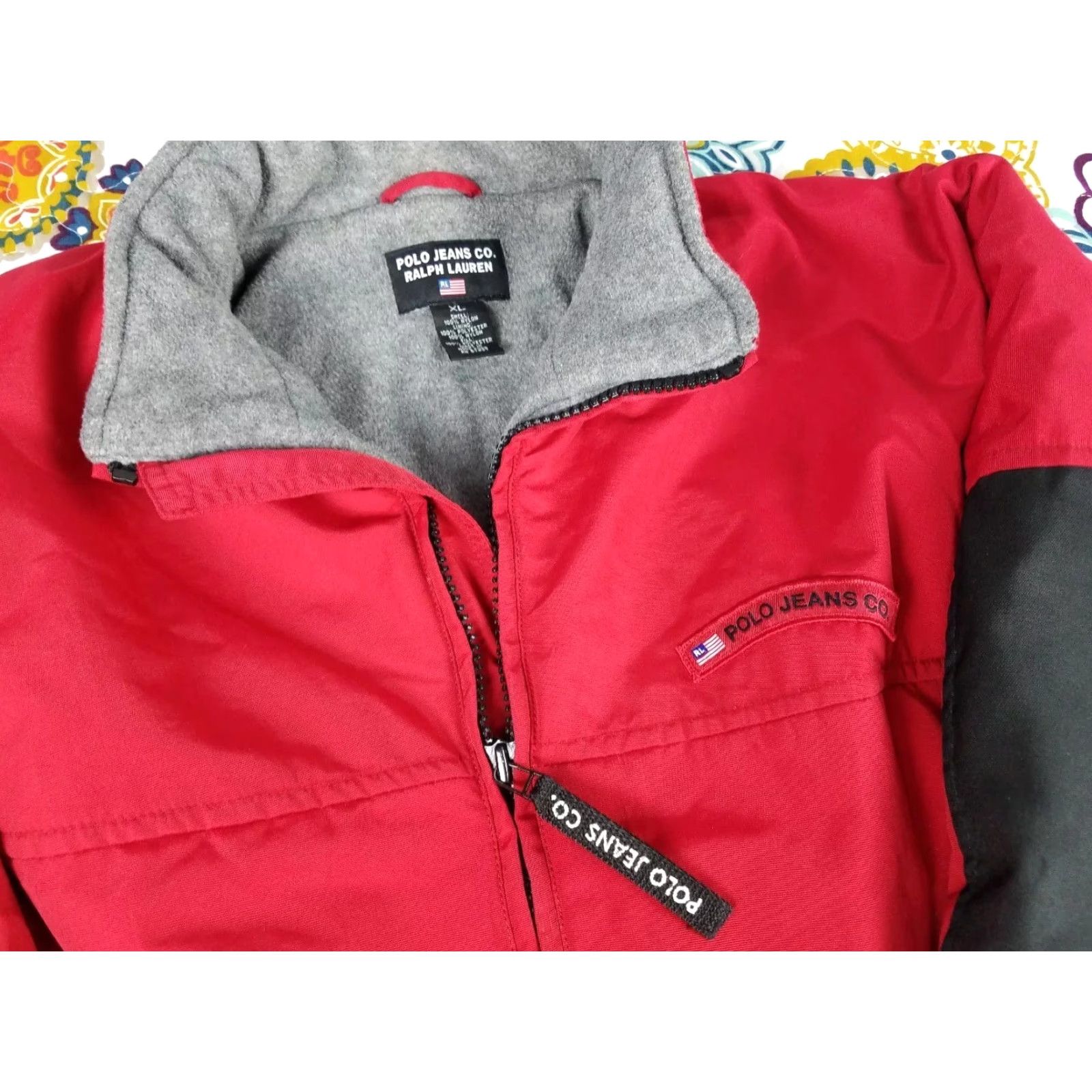 Ralph Lauren VINTAGE Ralph Lauren Polo Jeans Co Jacket Men's XL Fleece Lined Winter Red 90s VTG Size US XL / EU 56 / 4 - 4 Thumbnail