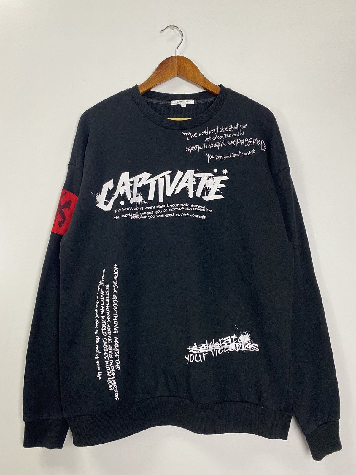 Japanese Brand × Vintage Vintage Bike star punk style sweater Size US L / EU 52-54 / 3 - 3 Thumbnail