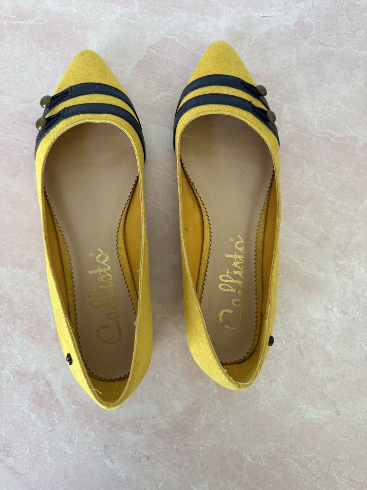 Vintage Callisto Size 6 mustard yellow women’s pointed flats Size US 6 / IT 36 - 5 Thumbnail