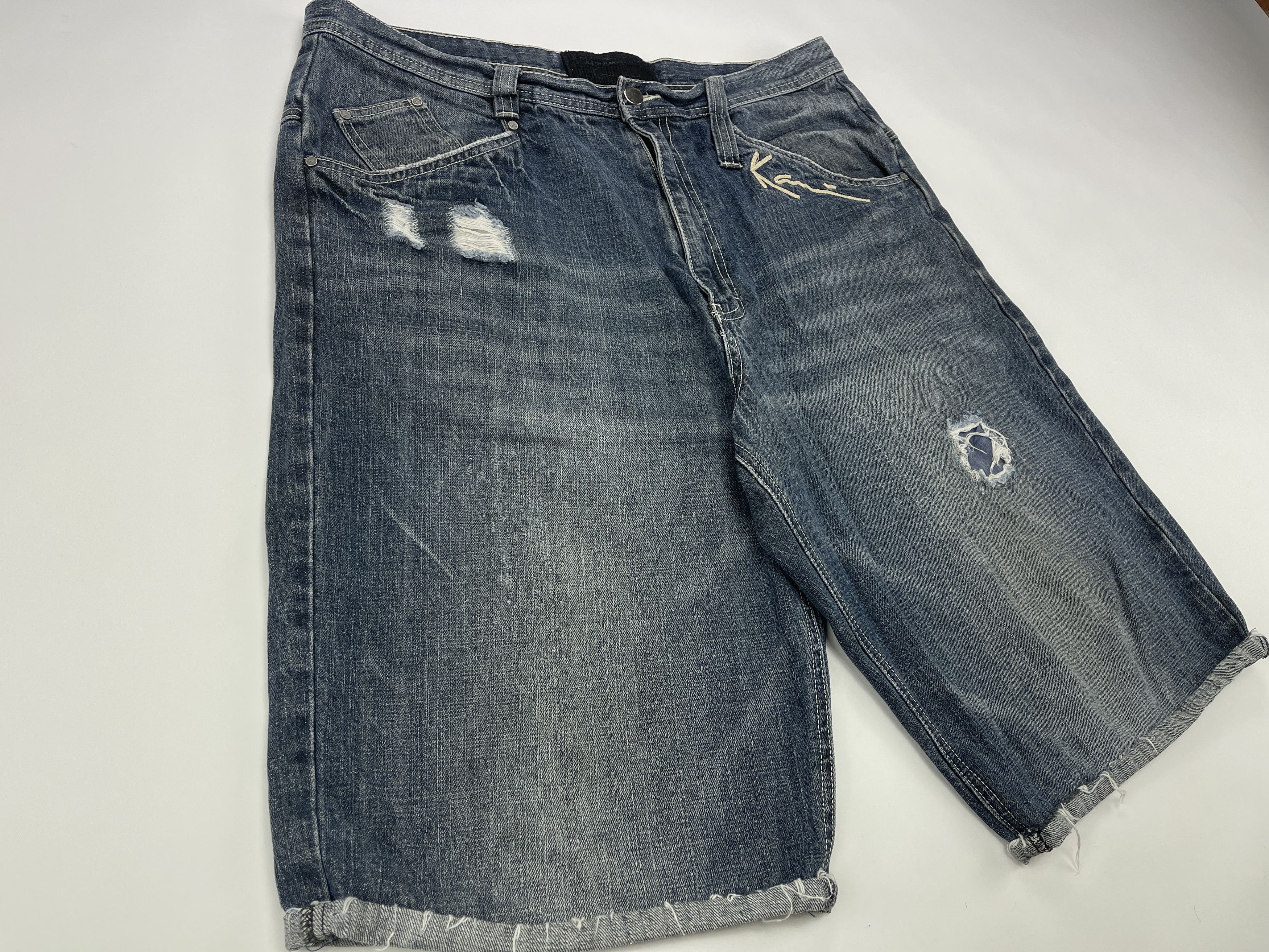 Karl Kani KARL KANI shorts, vintage hip hop baggy jeans, 90s size W 36 Size US 36 / EU 52 - 7 Thumbnail