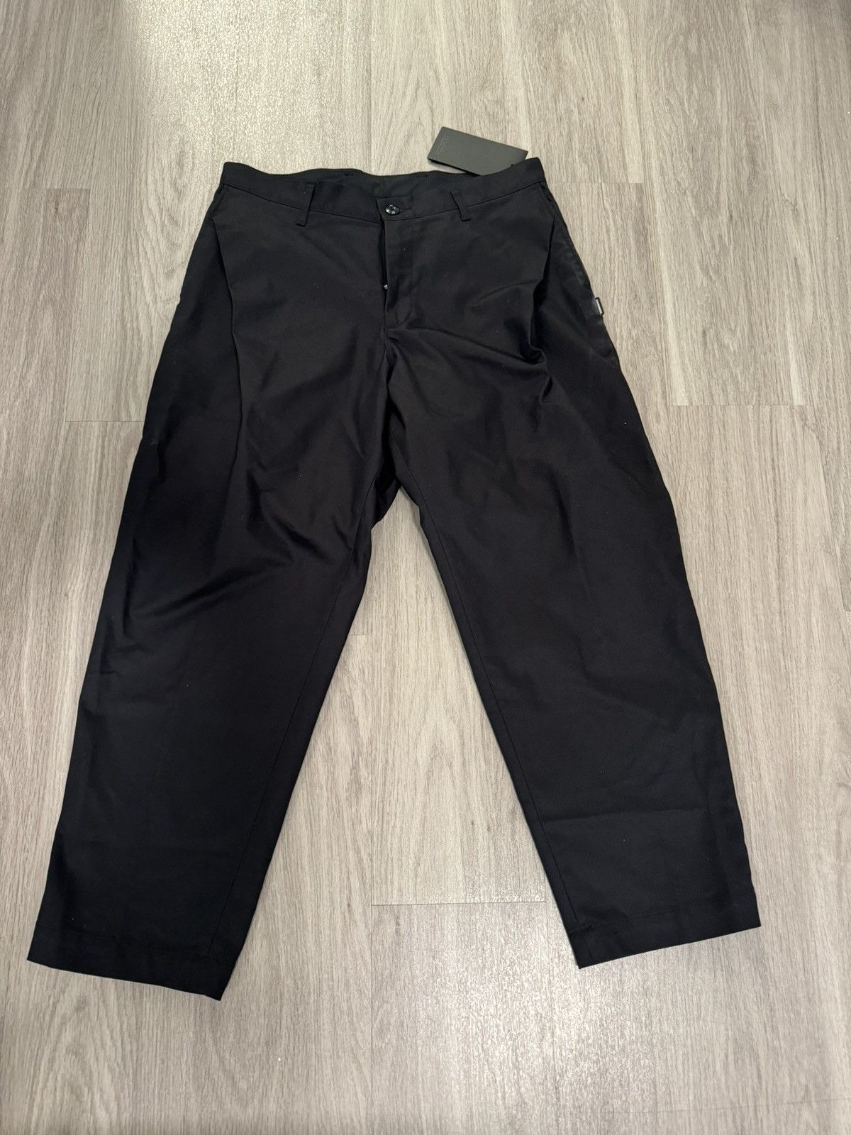 Neighborhood Neighborhood Slant Tuck Pants Black | Grailed