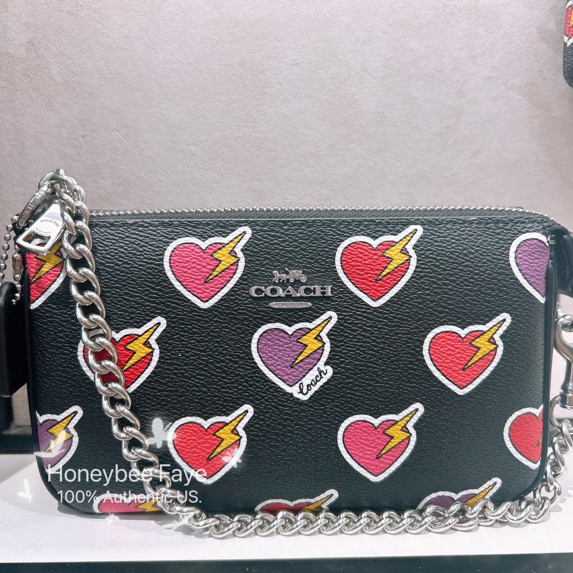 Coach Nolita 19 With newest Stripe Heart Motif!