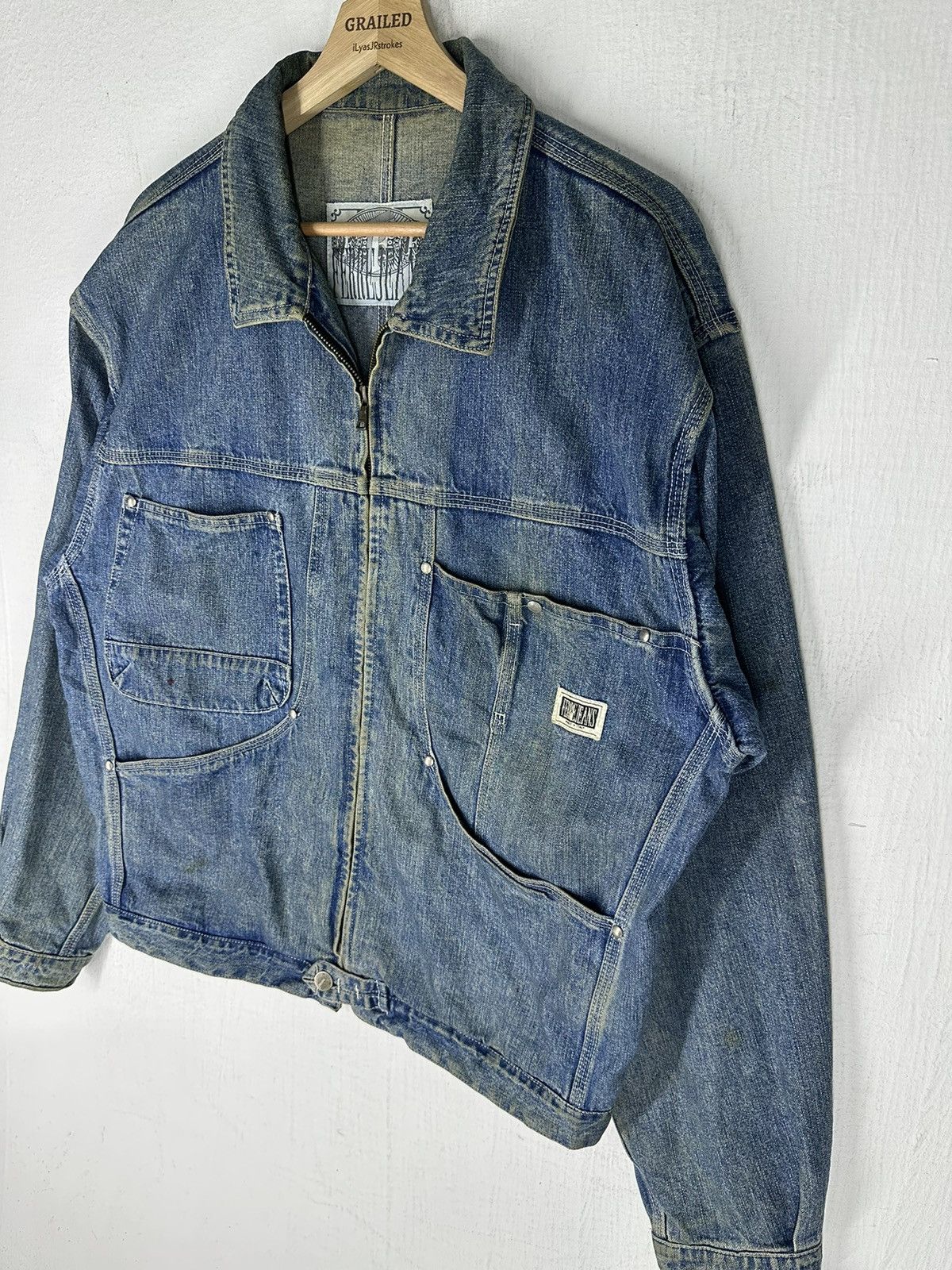 Ferre × If Six Was Nine × Vintage Vintage Ferre Jeans Sun Faded Worker Jacket Size US L / EU 52-54 / 3 - 2 Thumbnail