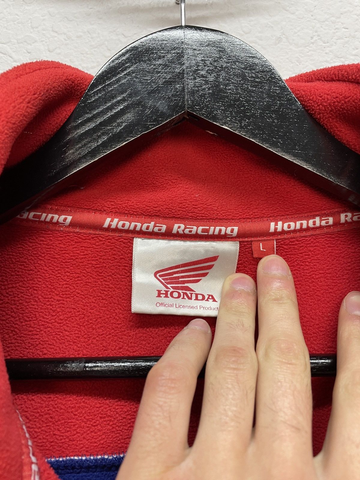 Honda Vintage Y2K Honda Official Racing Teddy Fleece Jacket Size US L / EU 52-54 / 3 - 11 Thumbnail