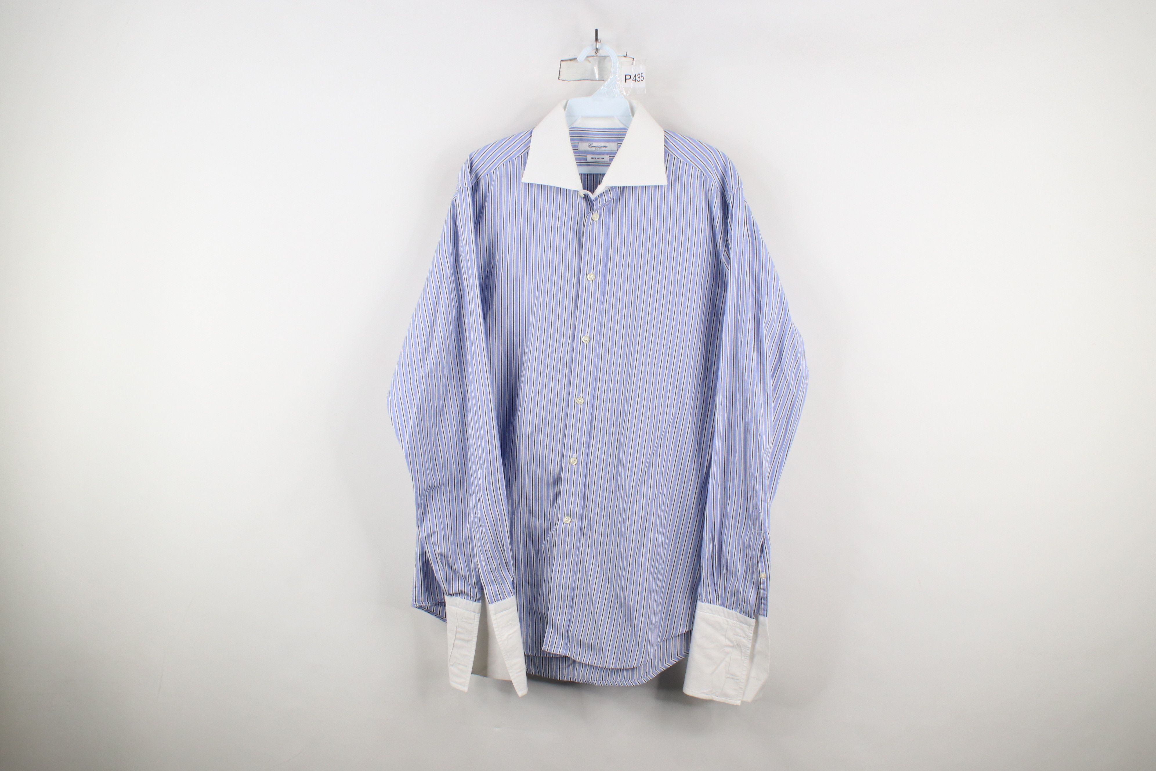 Vintage Camicissima Striped French Cuff Collared Button Dress Shirt Size US M / EU 48-50 / 2 - 1 Thumbnail