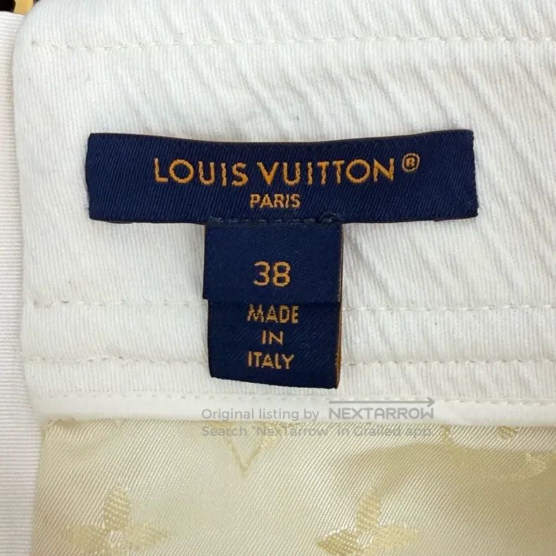 Louis Vuitton Louis Vuitton Cream white metallic logo skirt Size 37" - 5 Thumbnail