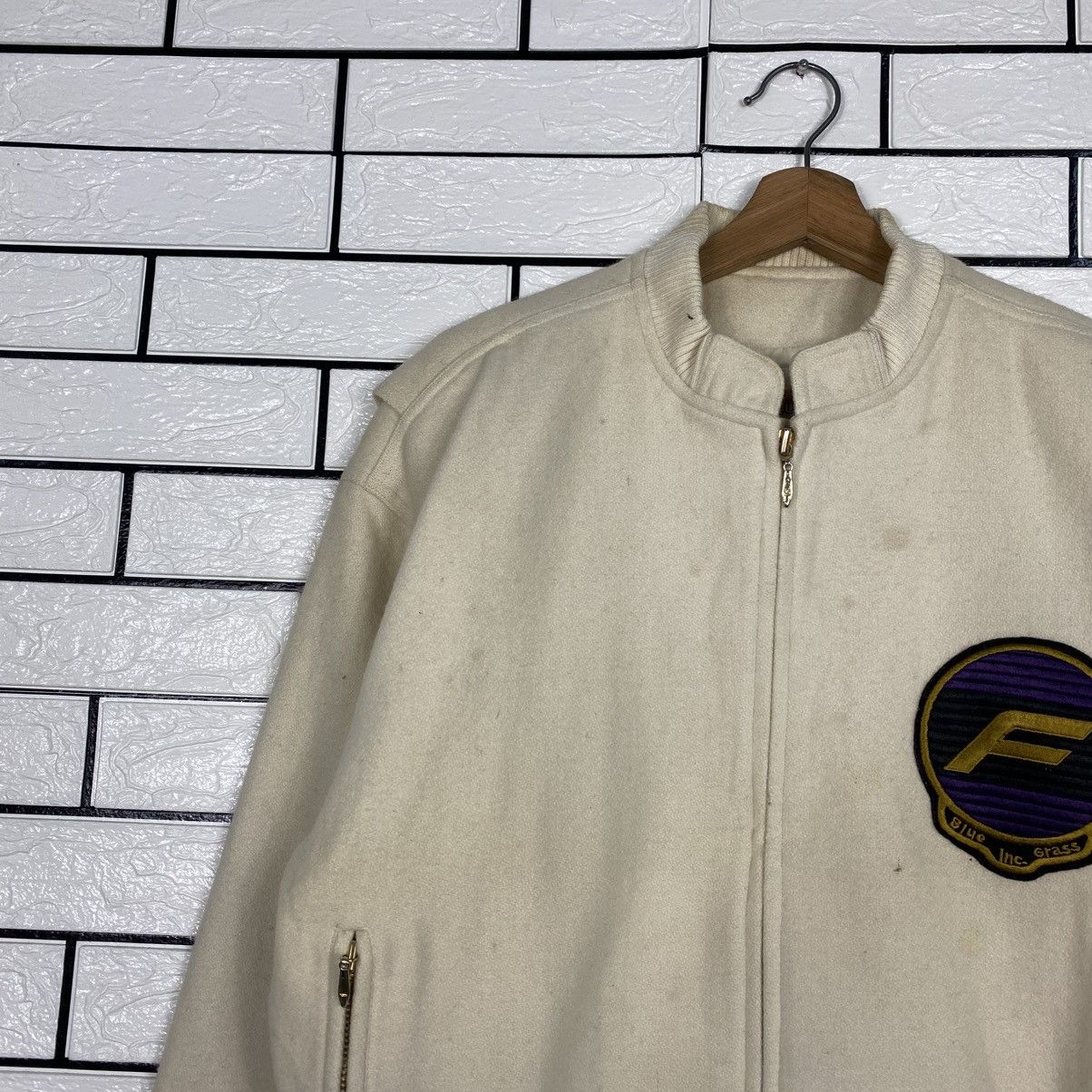 Japanese Brand 📌Vintage Wool Bomber Jacket Flint Lock Issey Miyake Size US M / EU 48-50 / 2 - 8 Thumbnail