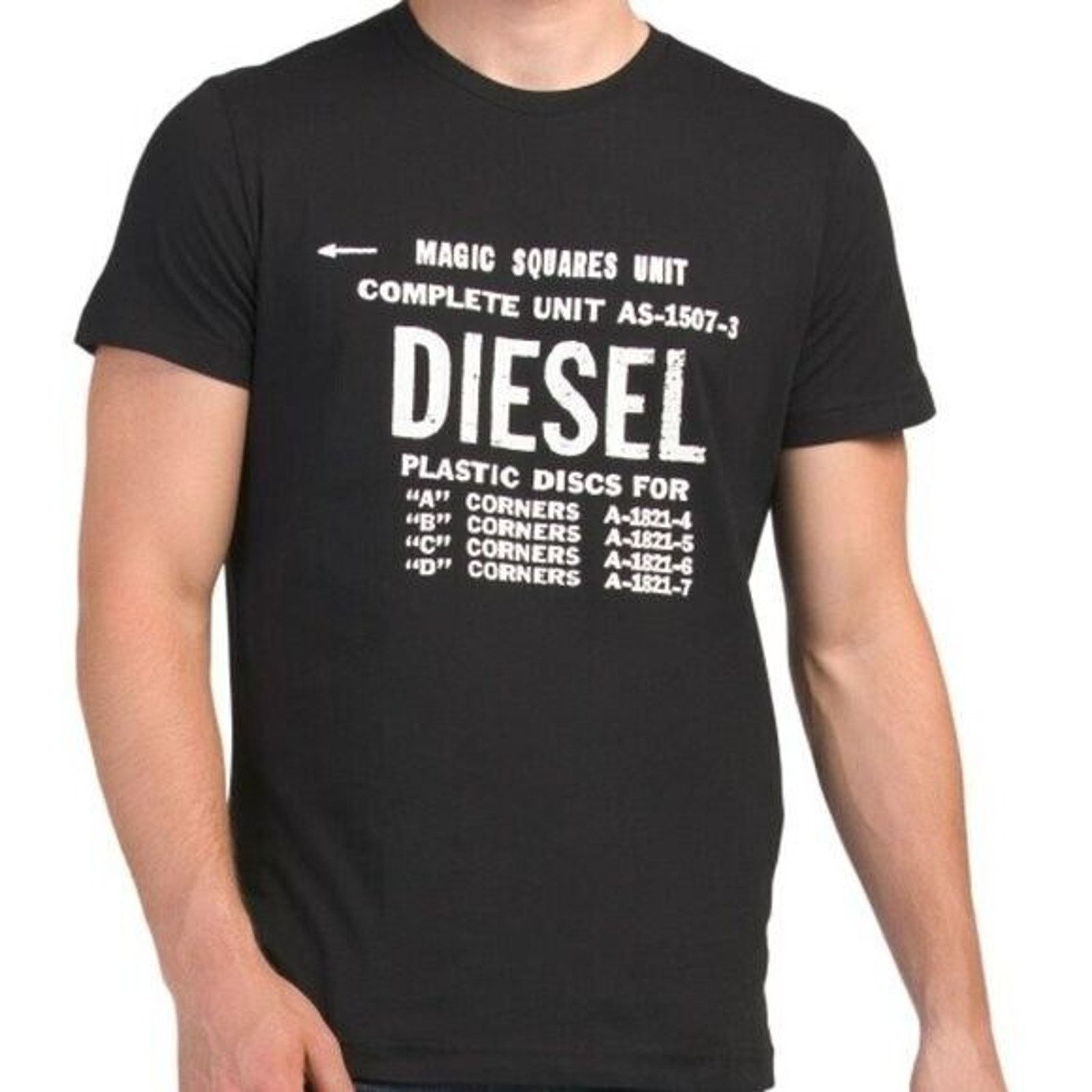 Diesel Men’s Diesel T DIEGO B6 Magic Squares Graphic TShirt Black M Size US M / EU 48-50 / 2 - 1 Thumbnail