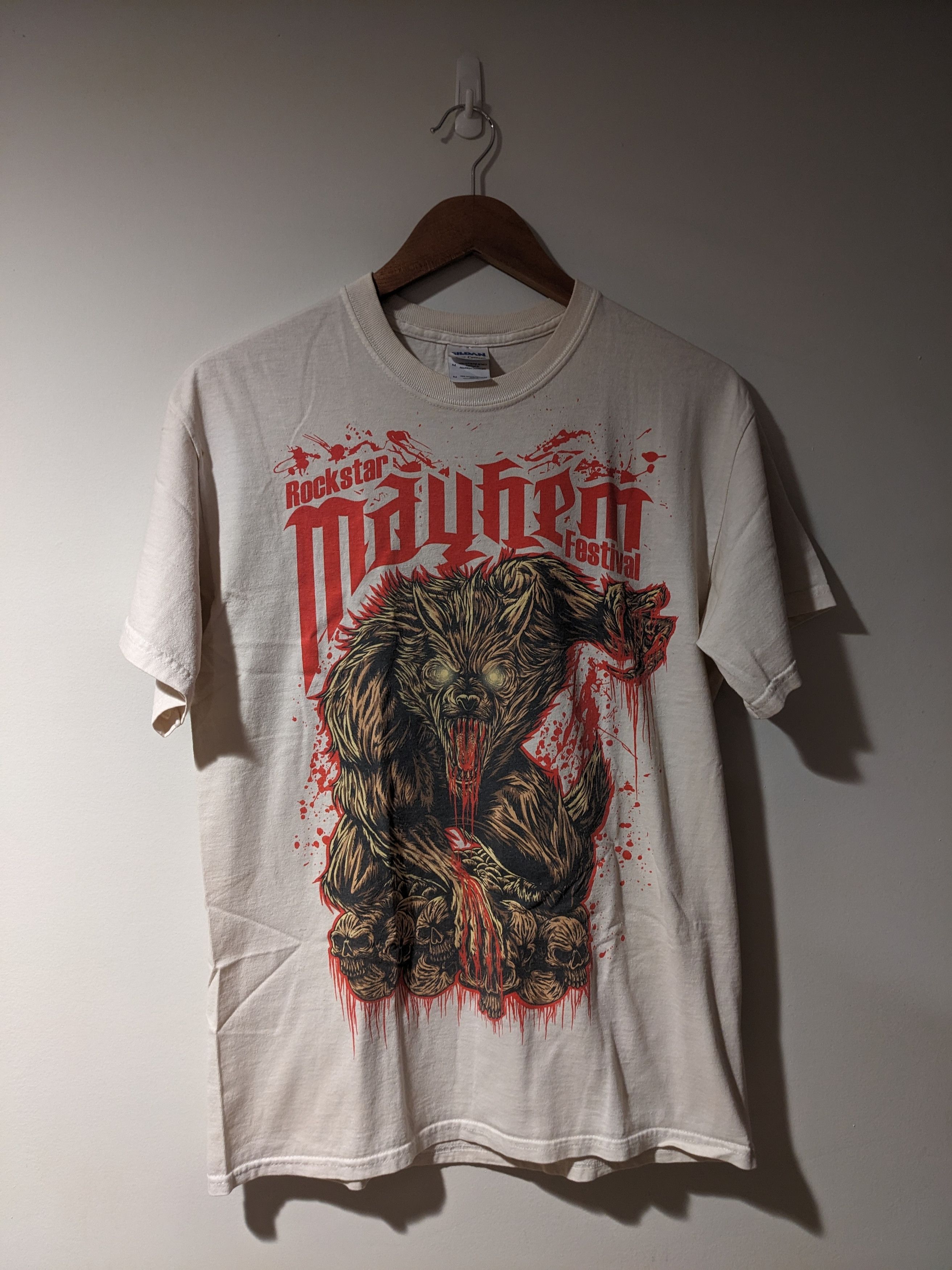 Band Tees × Vintage Vintage 2010 Rockstar Mayhem Festival Beige Medium T-Shirt Size US M / EU 48-50 / 2 - 1 Thumbnail