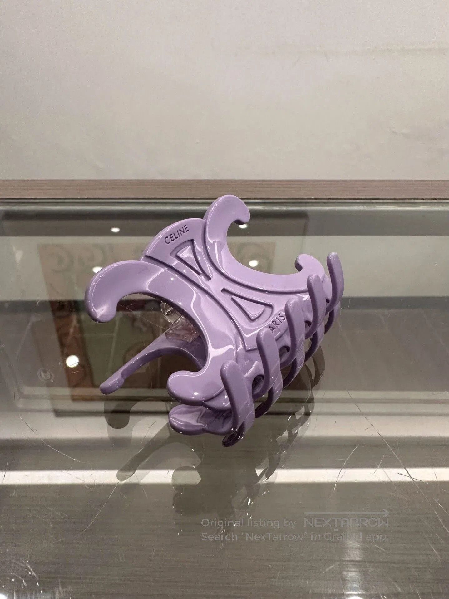 Celine Celine Purple Triomphe Shark Hair Clip. Size ONE SIZE - 4 Thumbnail