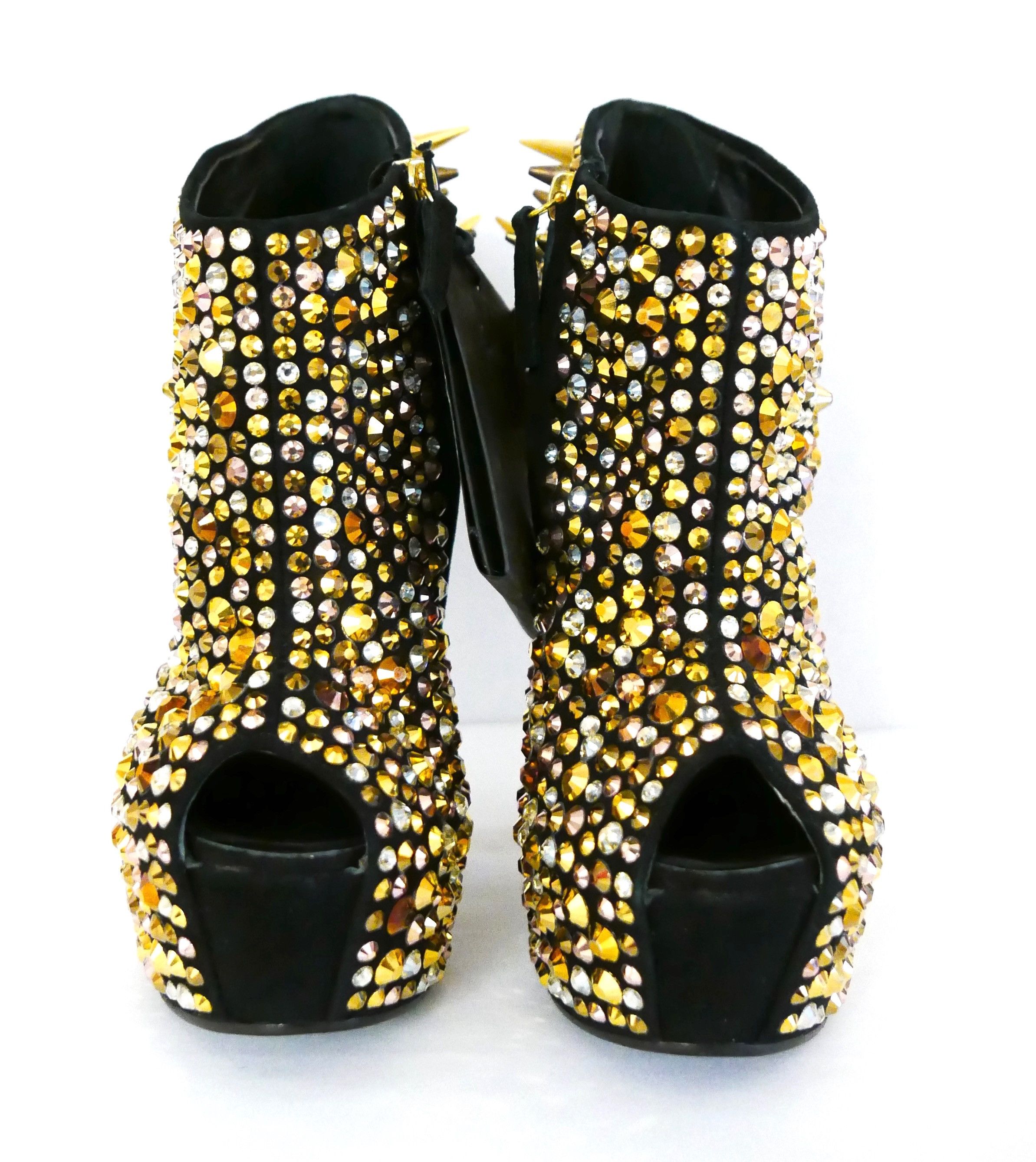 Giuseppe Zanotti Giuseppe Zanotti Lady Gaga Crystal & Spike Wedges Heels Size US 6 / IT 36 - 6 Thumbnail