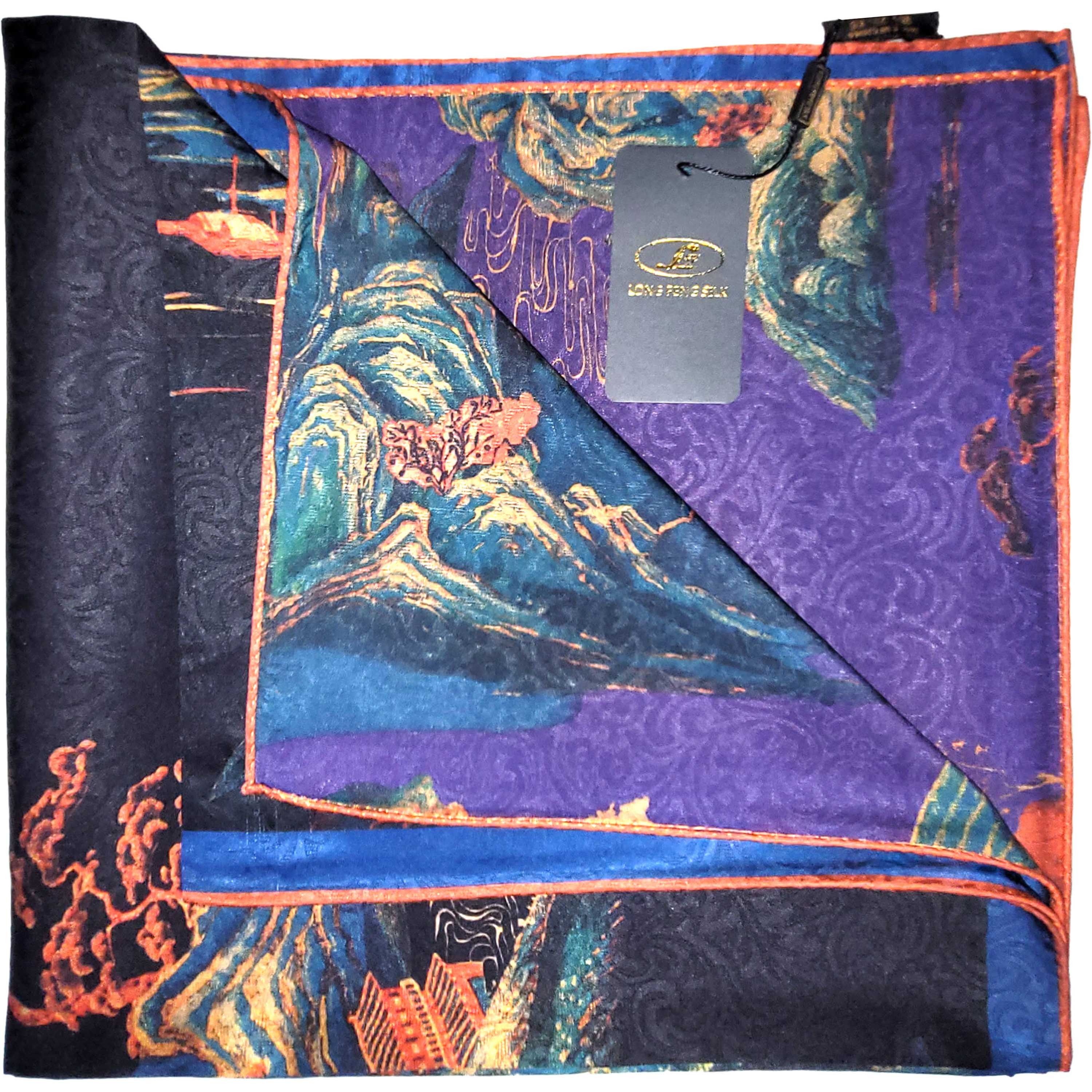 Other NWT Double Sided Silk Scarf 52"x52" Large Square Wrap 3240 Size ONE SIZE - 10 Thumbnail