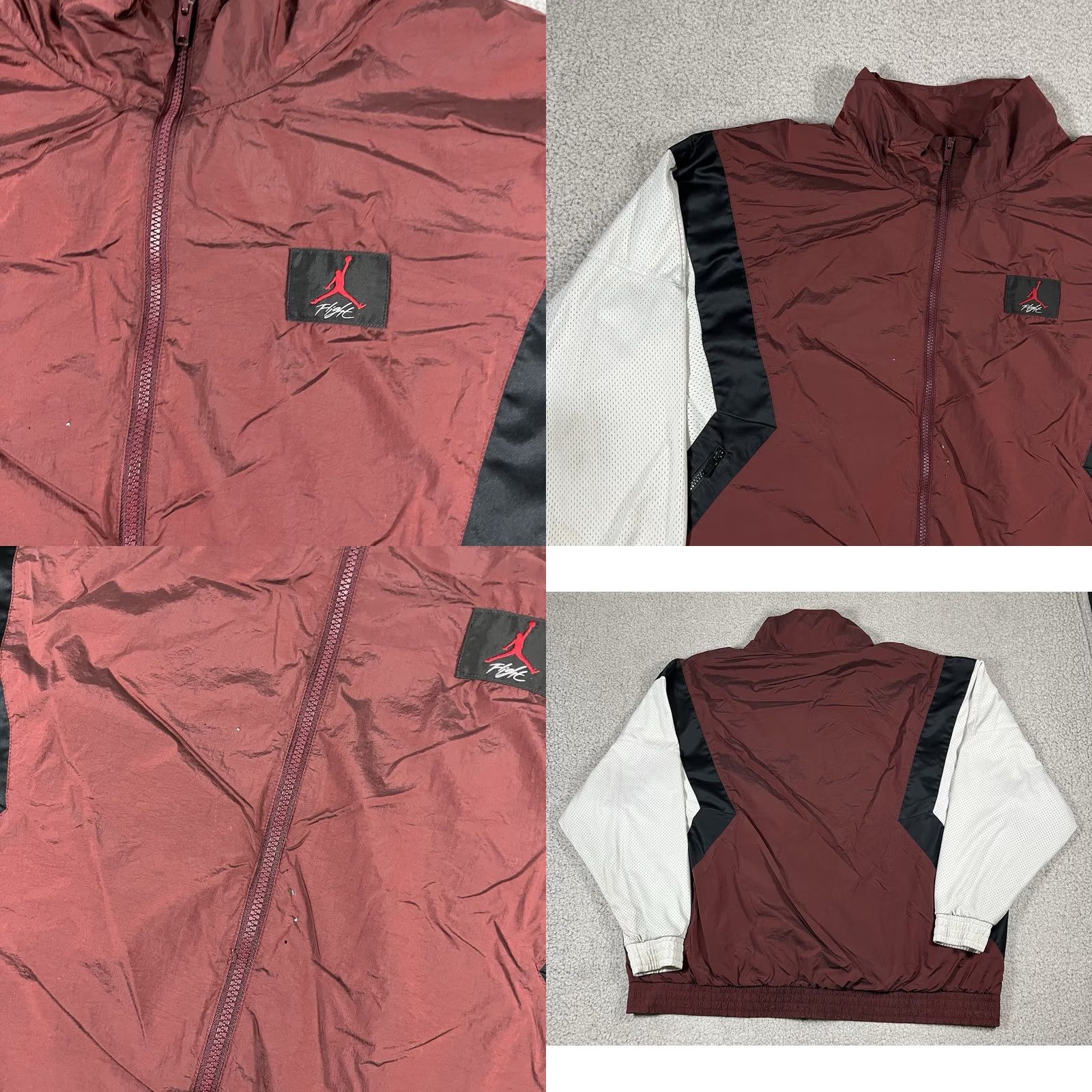 Jordan Brand Air Jordan Jacket Men 3XL Full Zip Jumpman Logo Basketball Windbreaker Nylon Red 80s 90s Retro Sports Mens Size US XXL / EU 58 / 5 - 9 Thumbnail