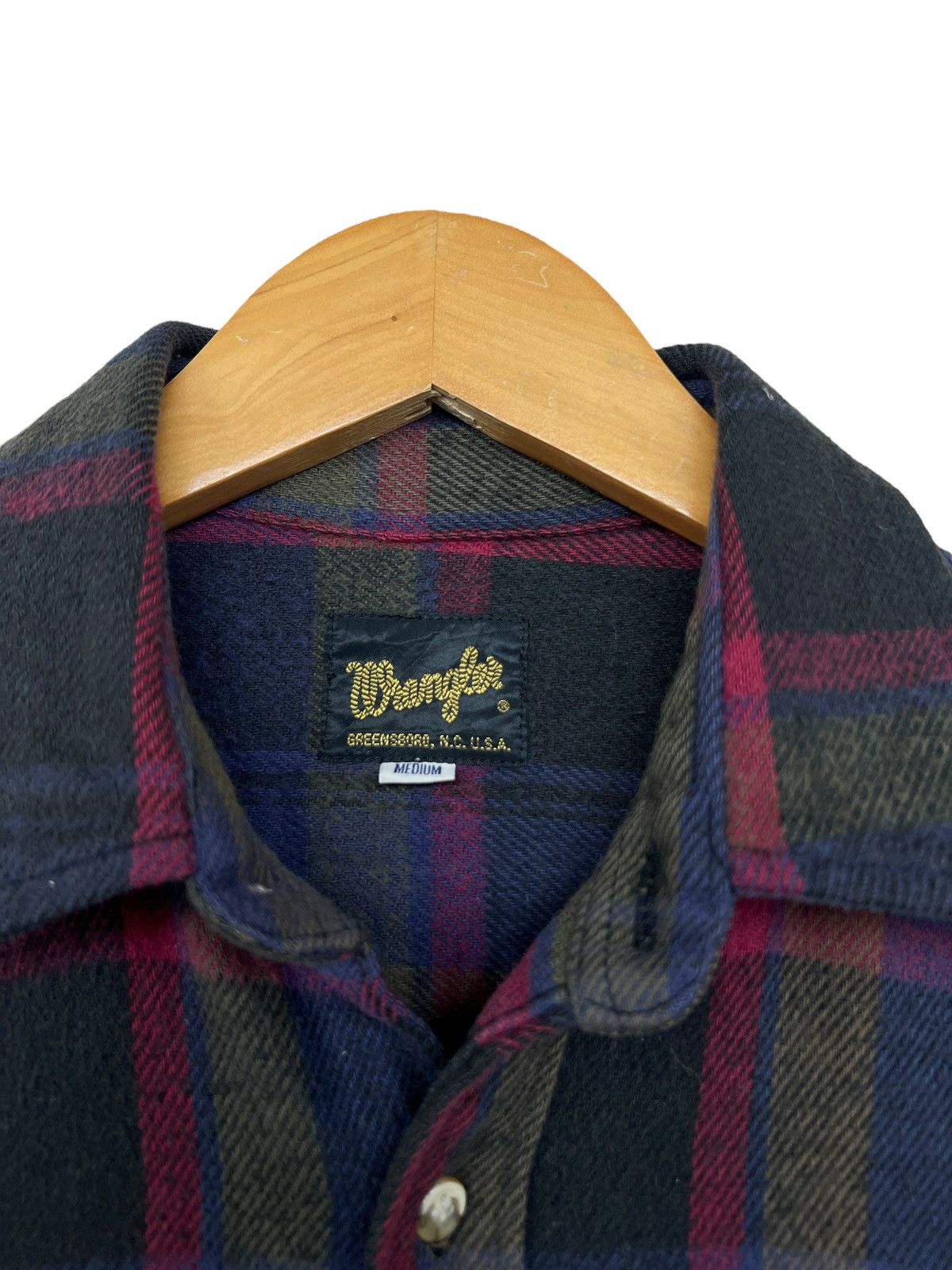 Wrangler Vintage 90s Wrangler Checkered Purple Flannel Shirt Size US L / EU 52-54 / 3 - 4 Thumbnail