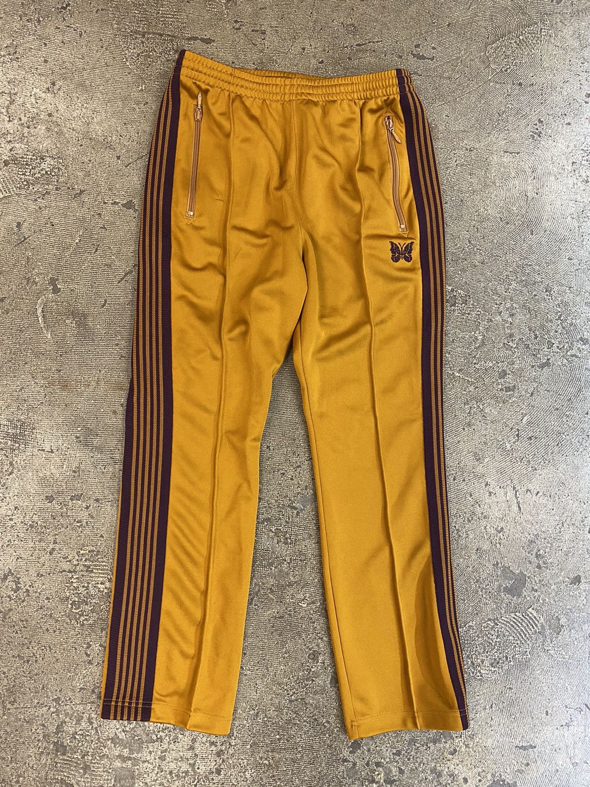 Needles Poly Smooth Track Pants Orange sz SMALL