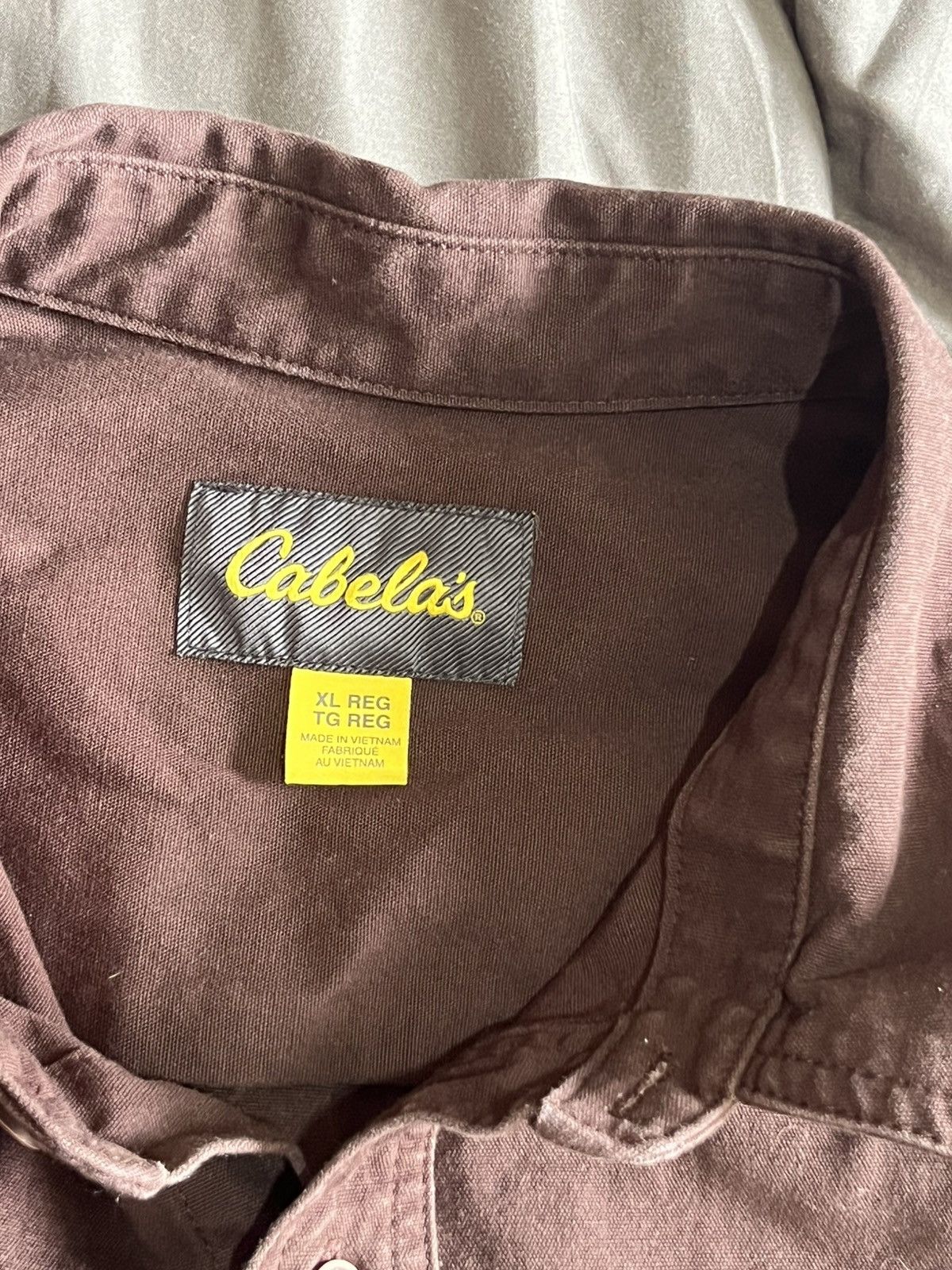 Cabelas Brown Cabels Long Sleeve Button Up Work Shirt Size US XL / EU 56 / 4 - 3 Thumbnail