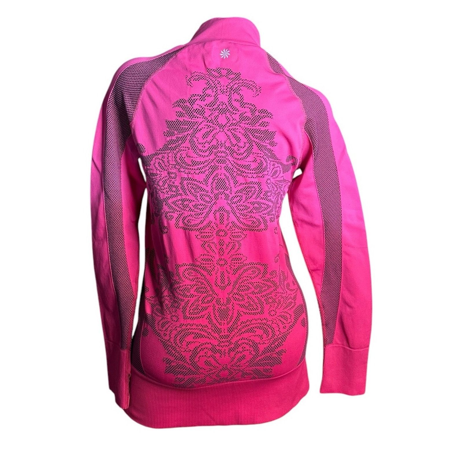 Athleta Athleta Pink Ombre Twist 1/4 Zip Thumbhole Activewear Top XL Size XL / US 12-14 / IT 48-50 - 5 Thumbnail