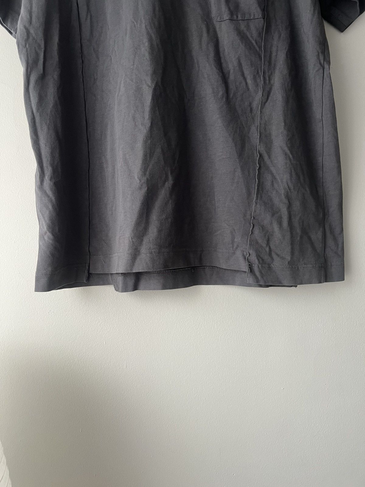 Comme des Garcons SHIRT Comme des Garçons SHIRT Grey Reconstructed Panel Pocket Tee Size US L / EU 52-54 / 3 - 6 Thumbnail