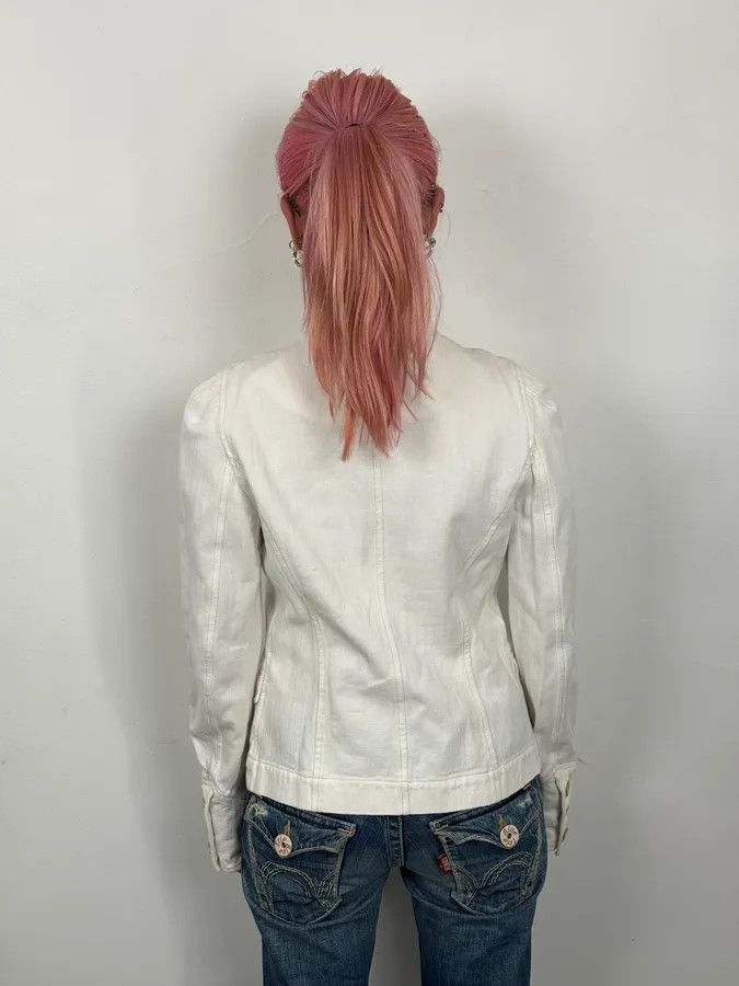 Isabel Marant Isabel Marant Étoile Cream White Officer Napoleon Denim Jacket Size S / US 4 / IT 40 - 3 Thumbnail
