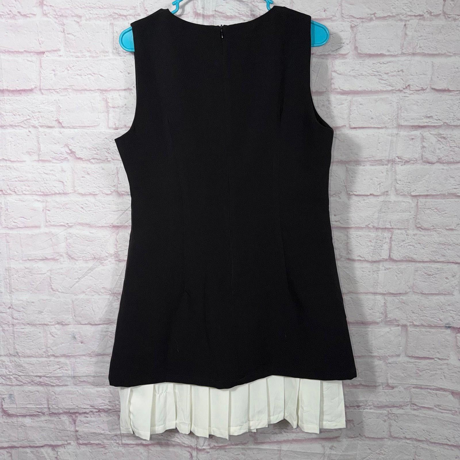 Other Commense Black Sleeveless Dress with Pleated Hem - XL NWT Size XL / US 12-14 / IT 48-50 - 6 Thumbnail
