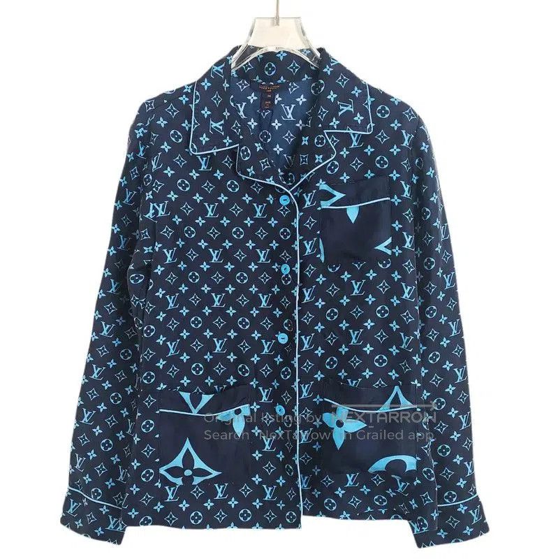 Louis Vuitton Louis Vuitton Blue Silk Blend Women’s Shirt . Size M / US 6-8 / IT 42-44 - 1 Thumbnail