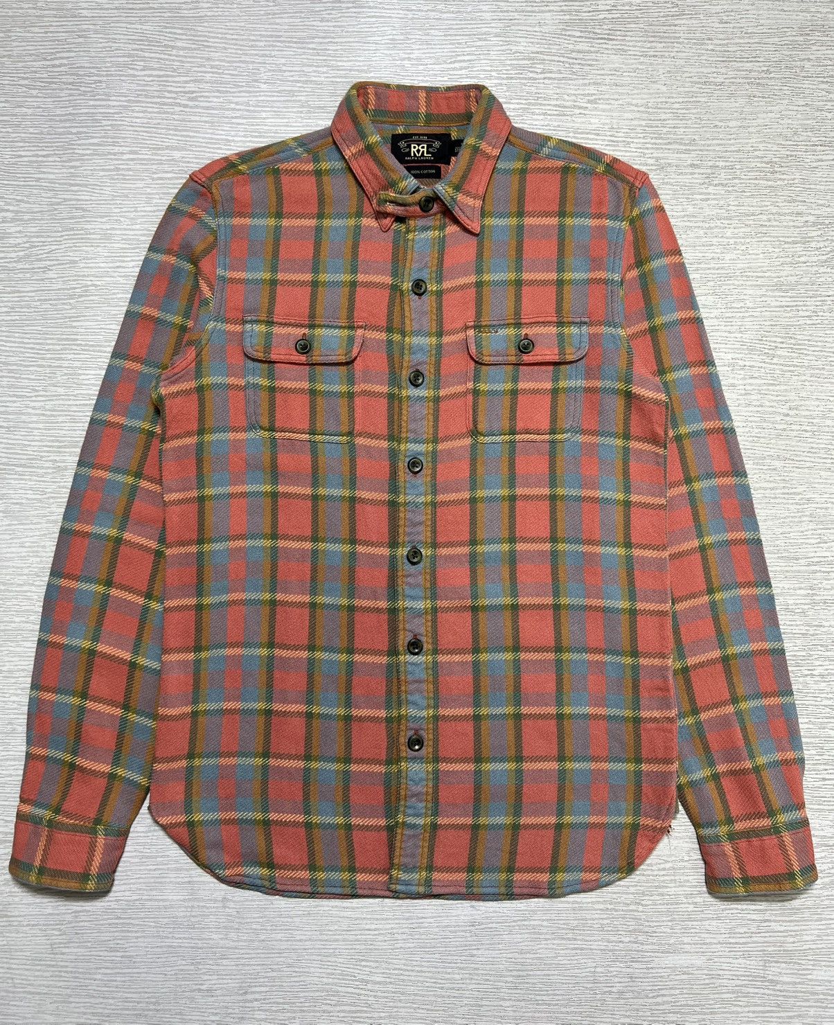 RRL Ralph Lauren RRL Ralph Lauren - Cameron Plaid Cotton Twill Flannel Shirt Size US S / EU 44-46 / 1 - 3 Thumbnail