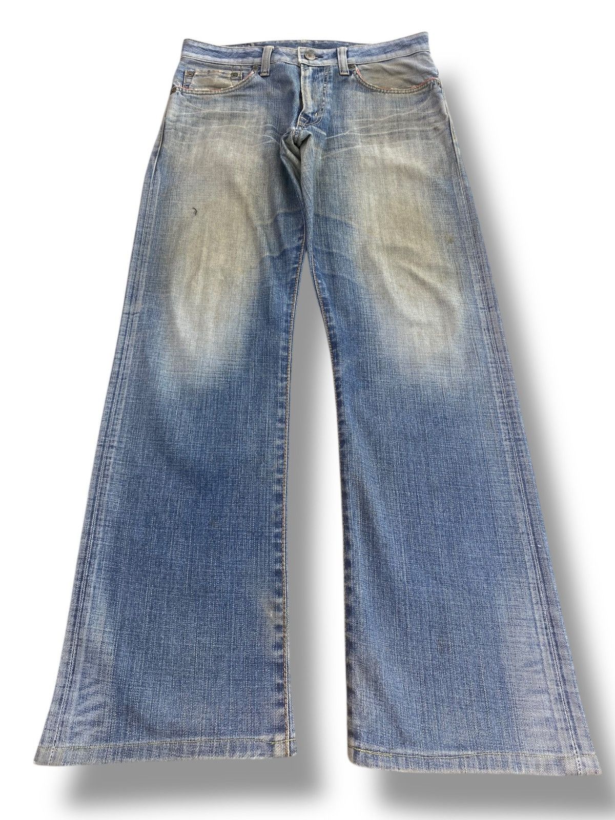 Edwin Edwin Faded Mud Wash Style Flare Jeans Size US 34 / EU 50 - 1 Thumbnail