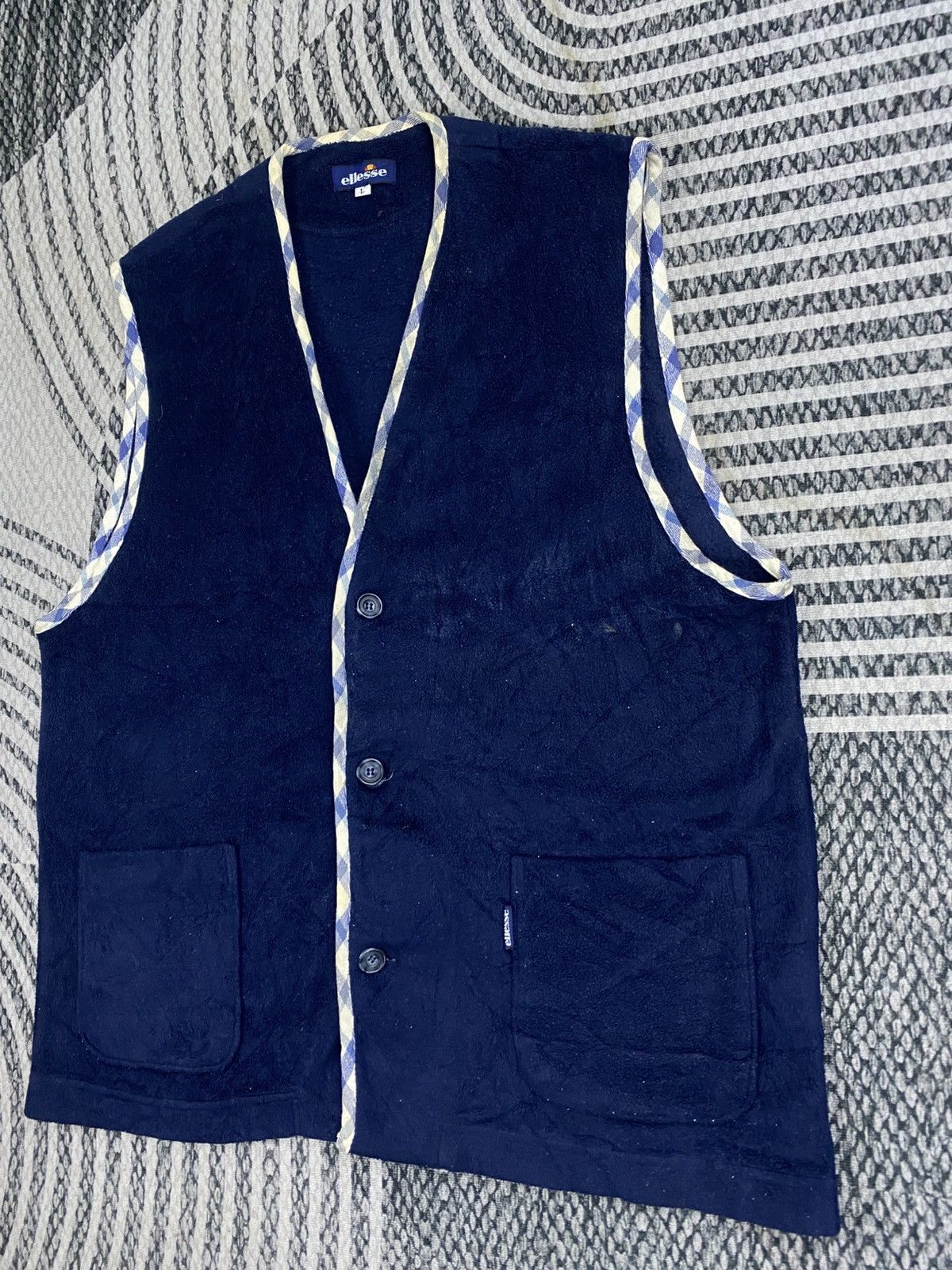 Ellesse Vintage Ellese Navy Colour Sleeveless Vest Style Size US L / EU 52-54 / 3 - 4 Thumbnail