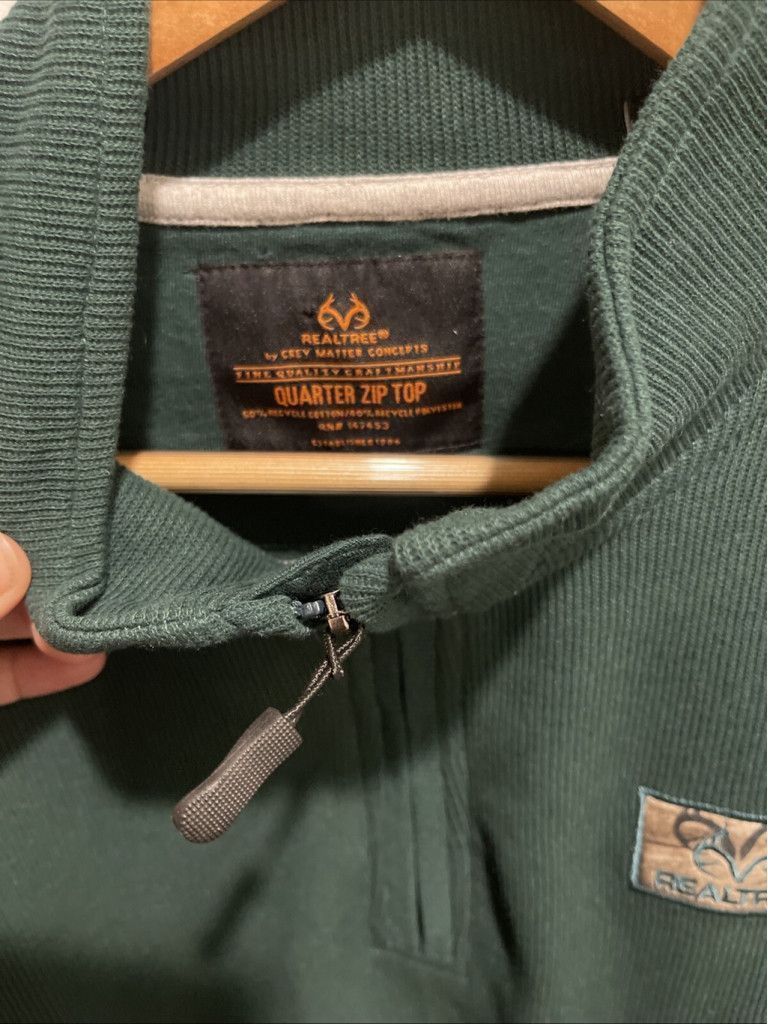 Realtree Real Tree Dark Green Quarter Zip Size M Mens Size US M / EU 48-50 / 2 - 2 Thumbnail