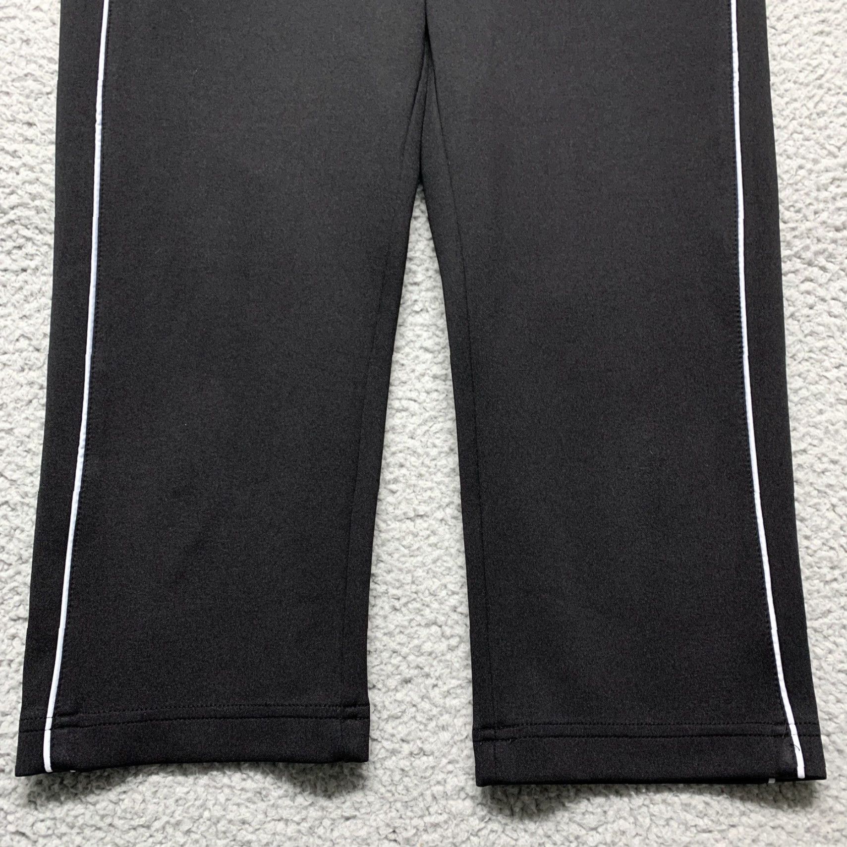 Vintage ZX Sport Women’s Capri Athletic Pants Sz S Black White Stripe Stretch Drawstring Size 28" / US 6 / IT 42 - 3 Thumbnail