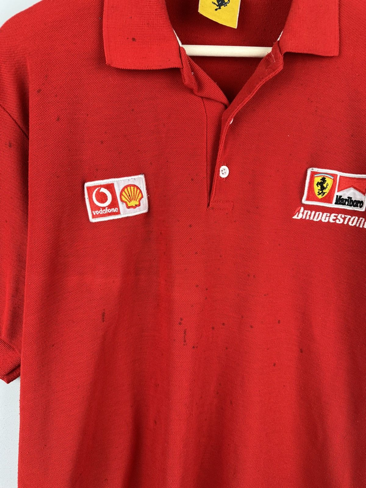 Ferrari × Vintage 90s Vintage Ferrari Official Product Polo Shirt Size US XL / EU 56 / 4 - 3 Thumbnail