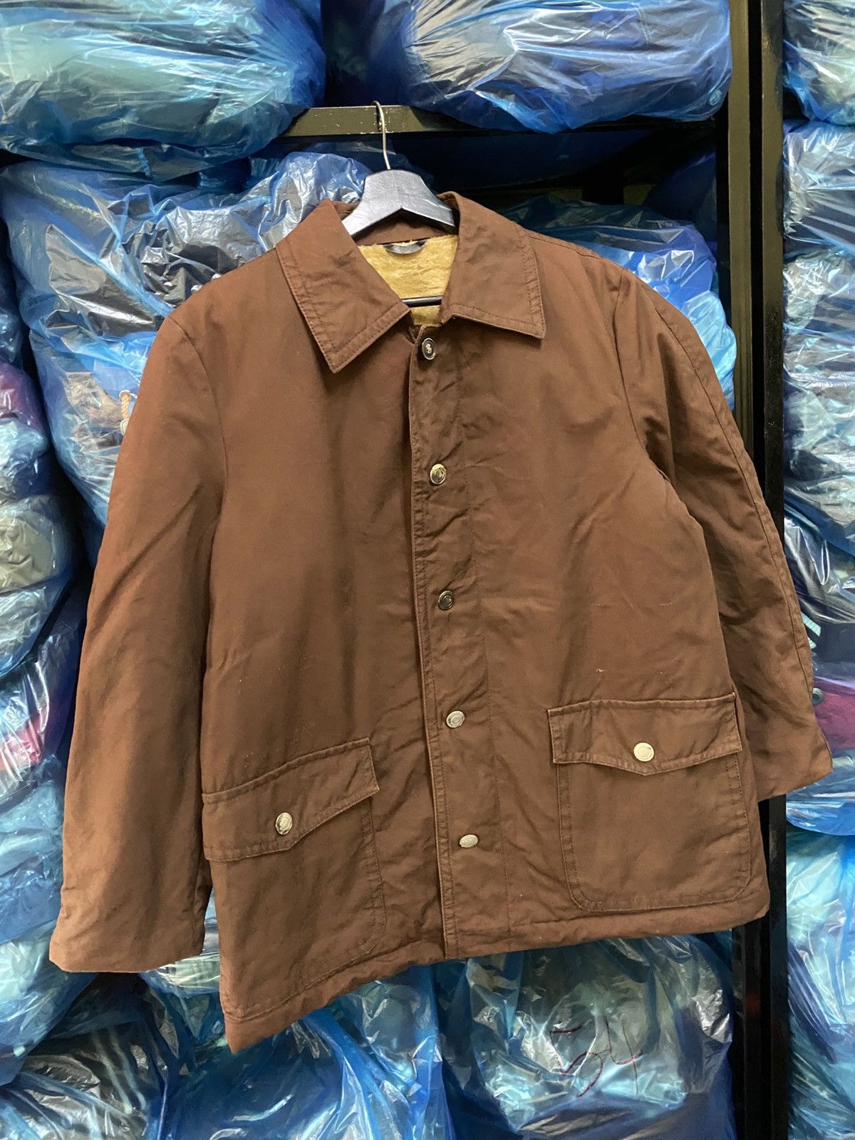 Vintage Vintage Brown Canvas Winter Work Jacket with Faux Fur Lining Size US M / EU 48-50 / 2 - 3 Thumbnail