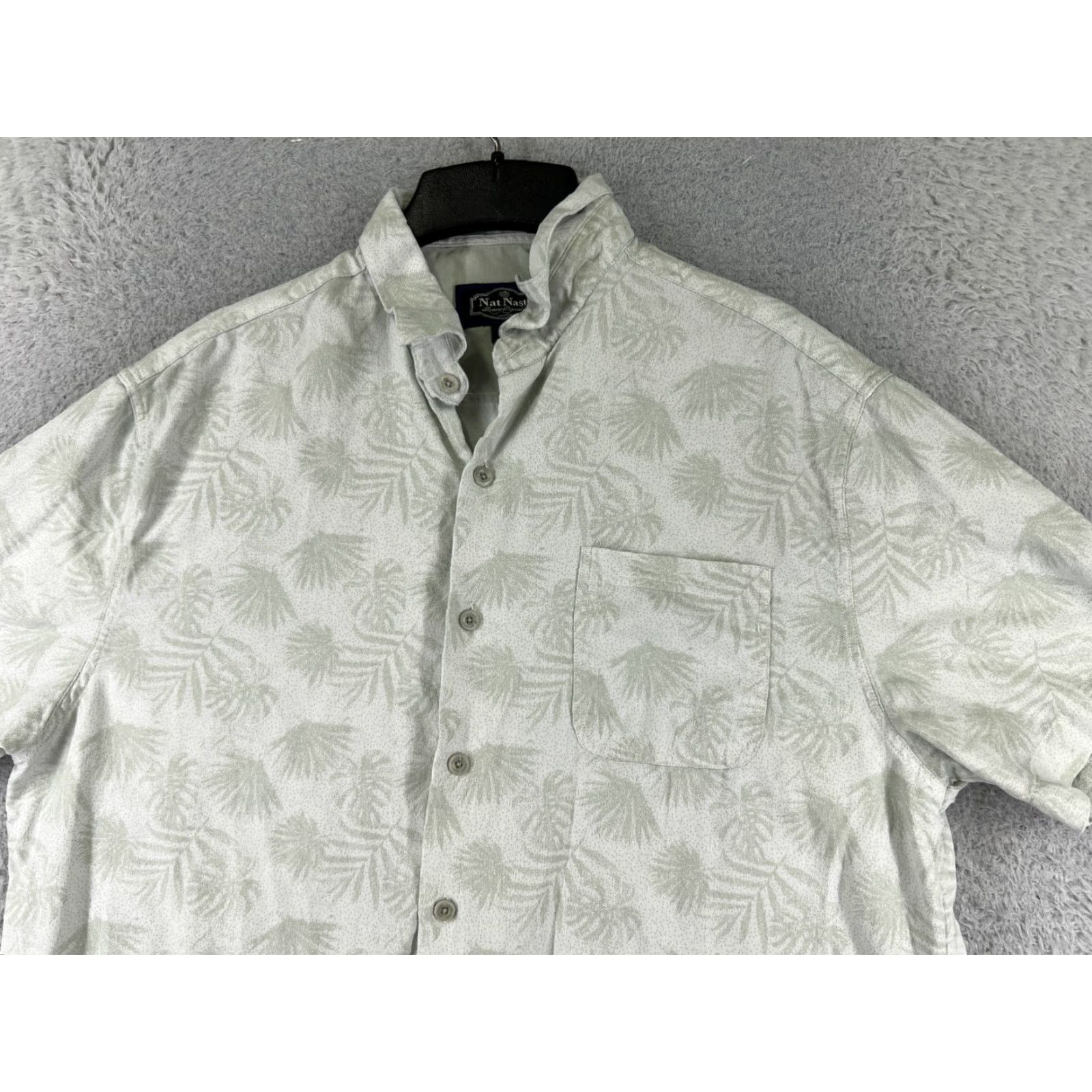 Nat Nast Nat Nast Shirt Nat Nast Luxury Originals Button-Up Adult Large Green Palm Leaf Silk Blend Casual Shirt Size US L / EU 52-54 / 3 - 4 Thumbnail