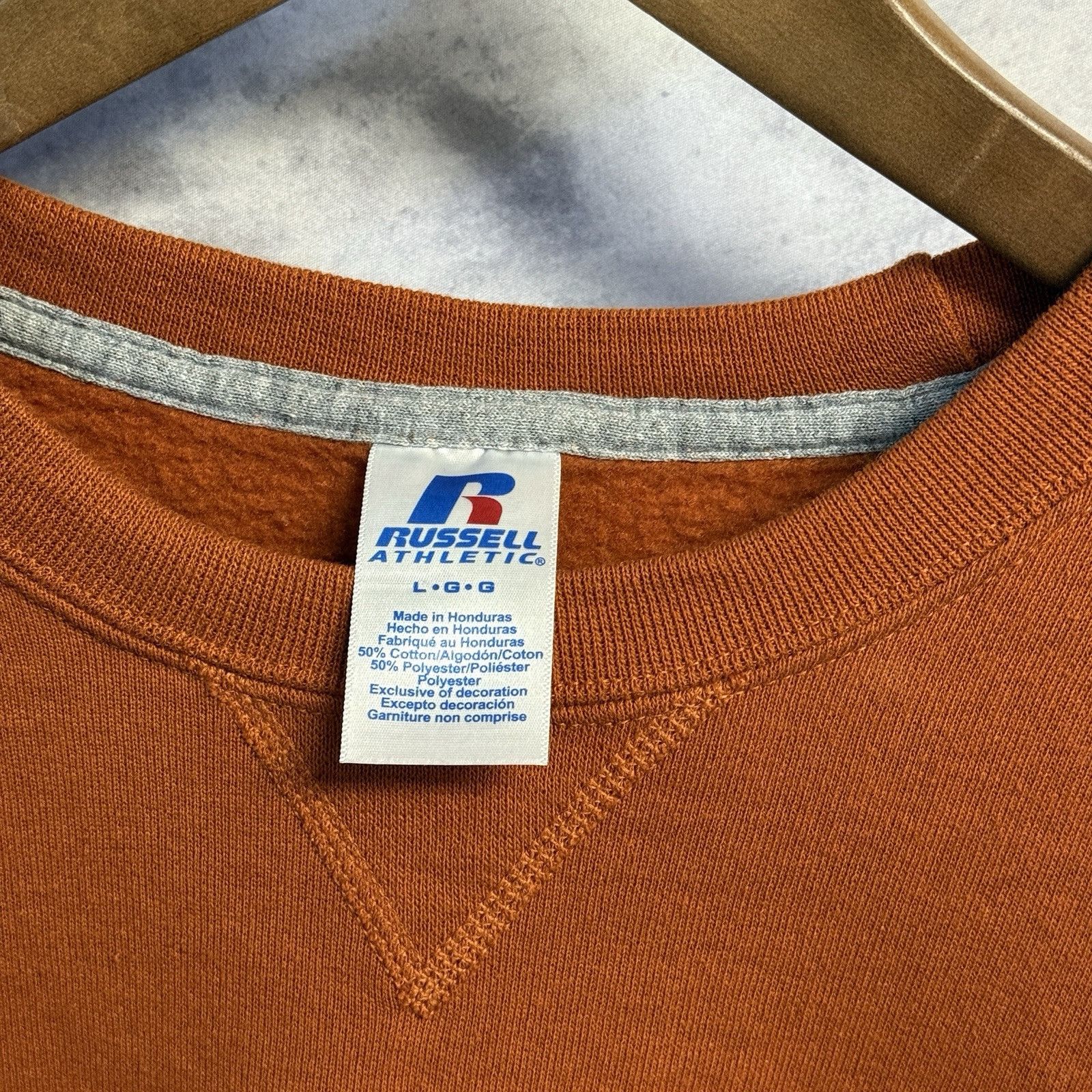 Russell Athletic Russell Athletic Sweatshirt Burnt Orange Y2k Crew Neck L Size US L / EU 52-54 / 3 - 4 Thumbnail