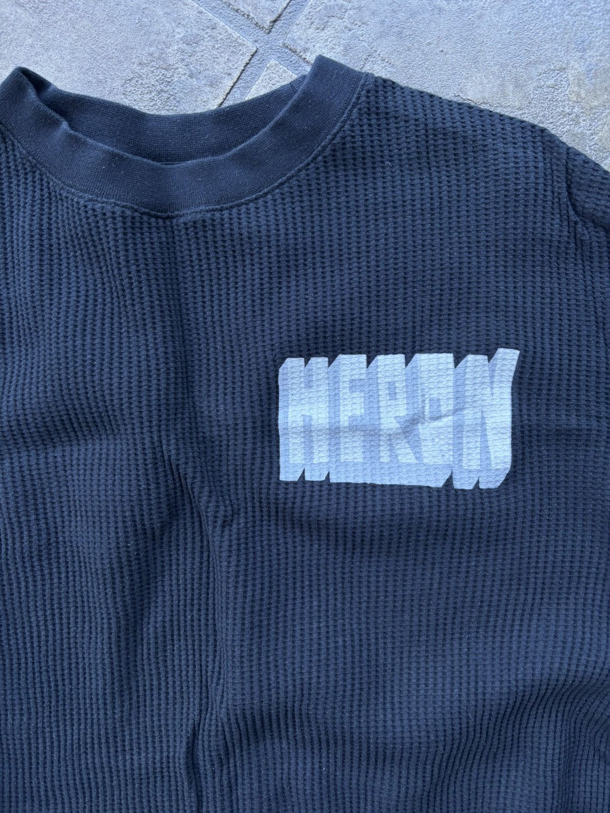 Heron Preston Heron Preston Waffle Knit Printed Sweater Size US XL / EU 56 / 4 - 4 Thumbnail