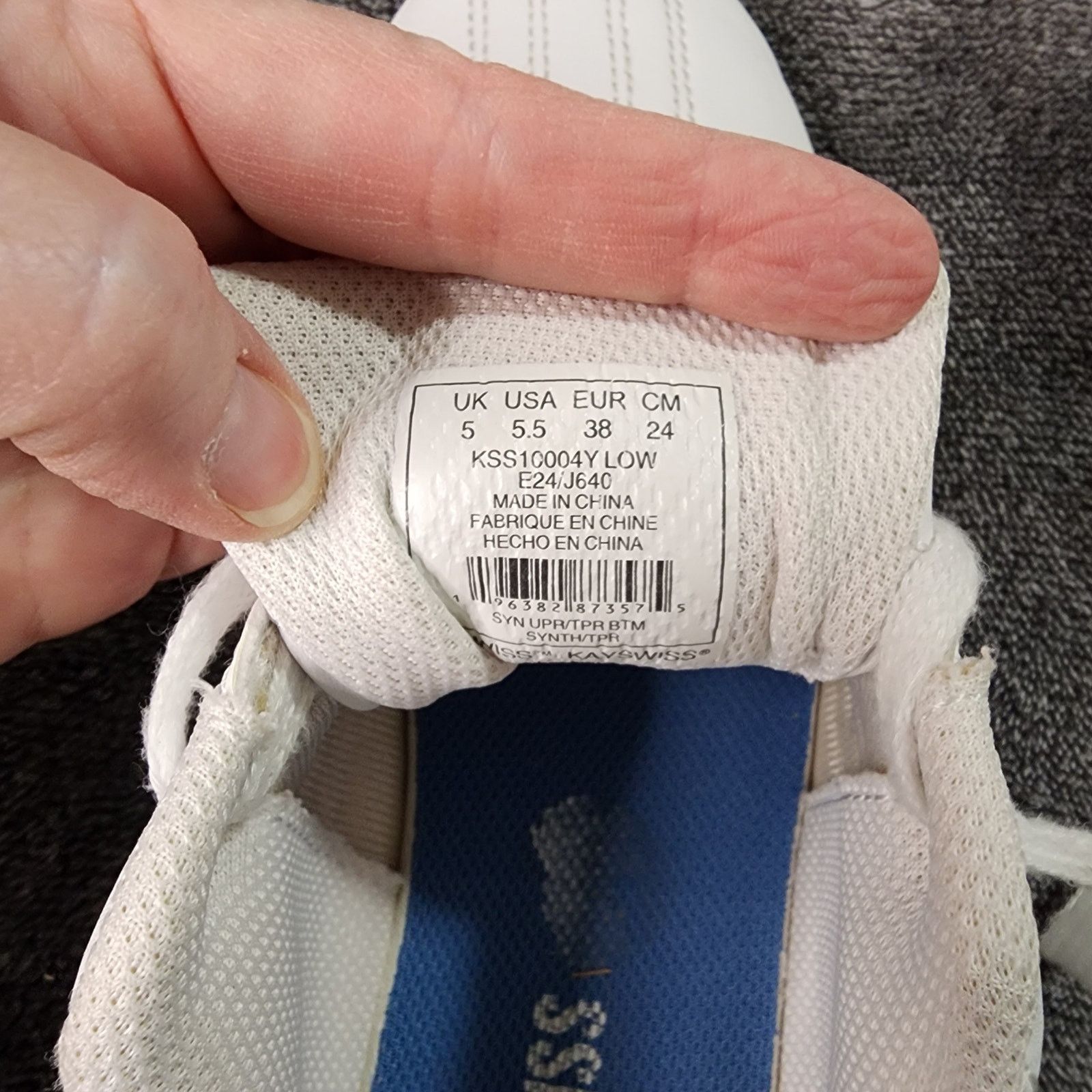 K-Swiss Classic KSwiss sneakers shoes pre-owned Mens size 5.5 b8 Size US 5.5 / EU 38 - 8 Thumbnail