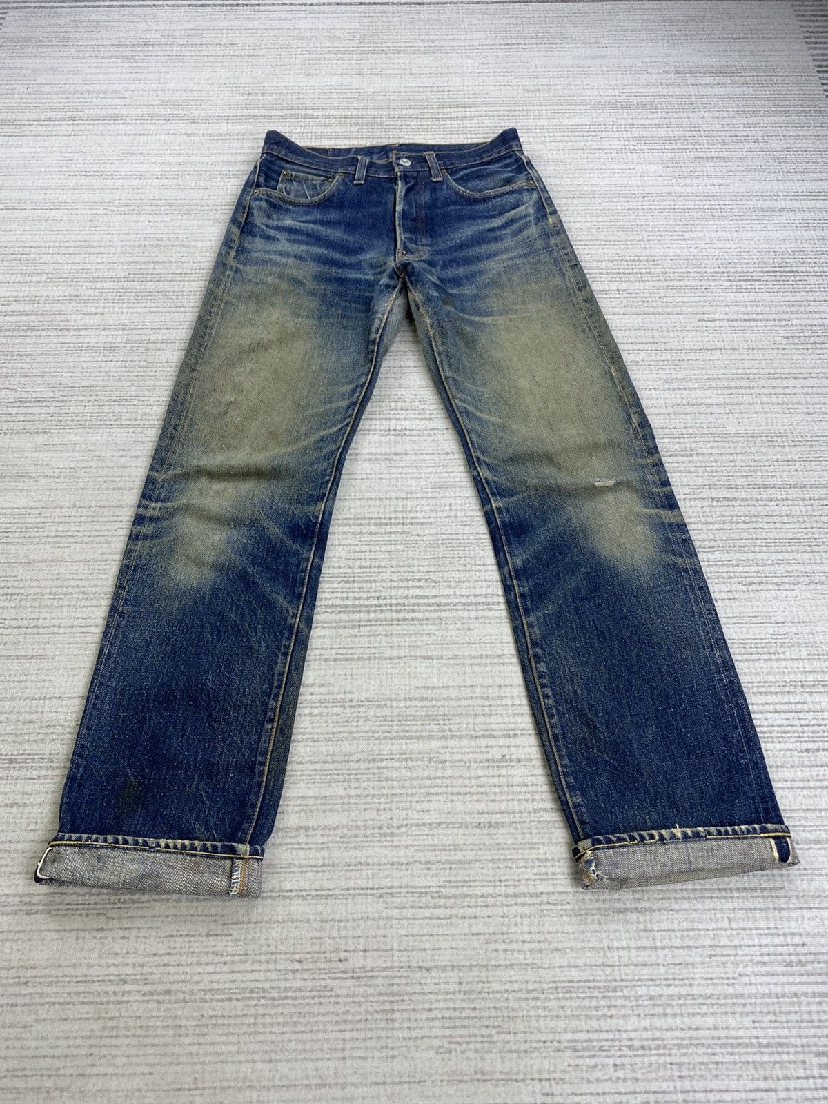 Denime × Vintage Vintage Denime Japan Selvage Distressed Jeans Denim Pants Size US 29 - 2 Thumbnail