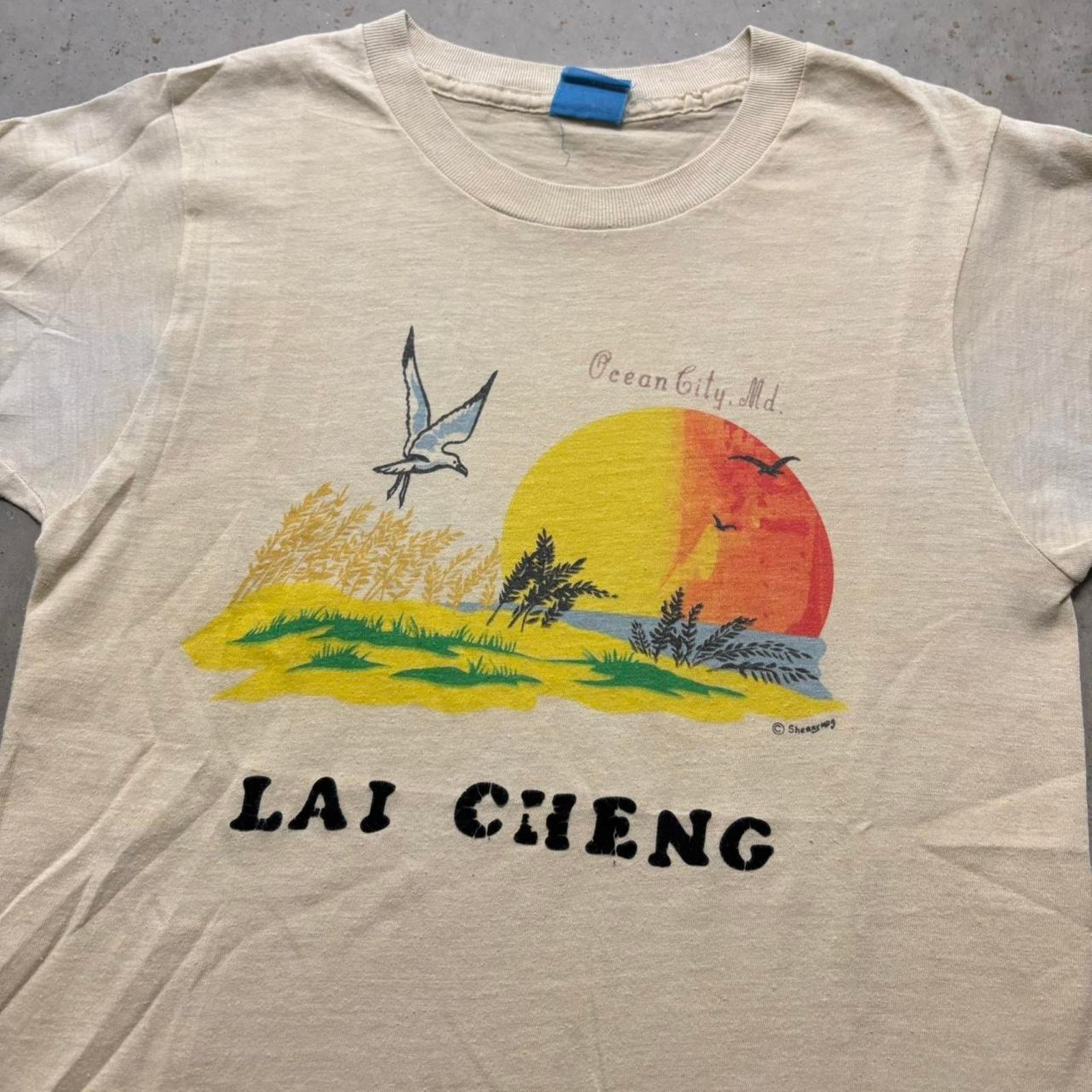 Vintage Crazy Vintage 70s Ocean City Maryland Summer Beach T Shirt Size US M / EU 48-50 / 2 - 2 Thumbnail