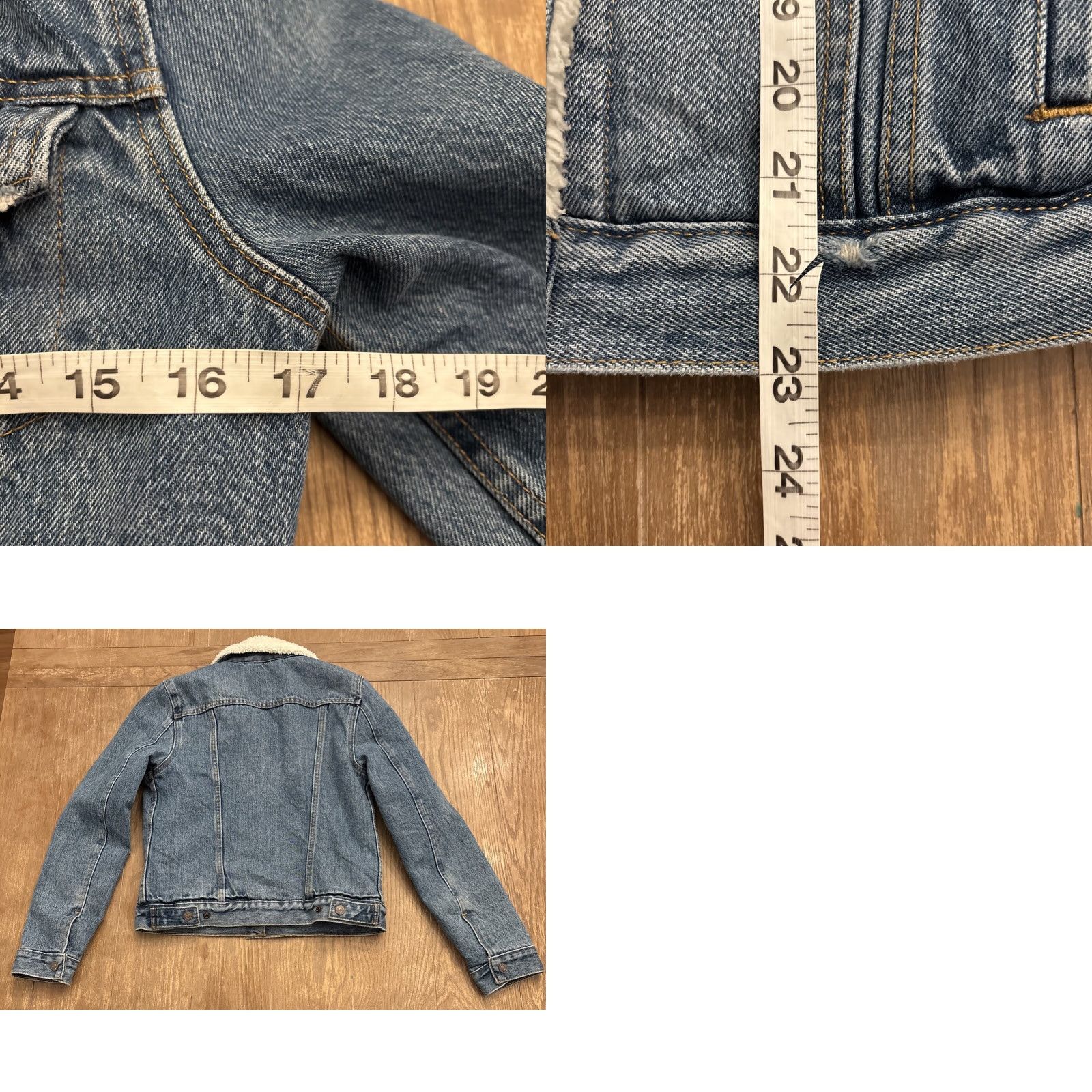 Levi's VINTAGE Levi's Premium Denim Jacket Womens XS Blue Sherpa Lined Classic Retro 00s Size XS / US 0-2 / IT 36-38 - 8 Thumbnail